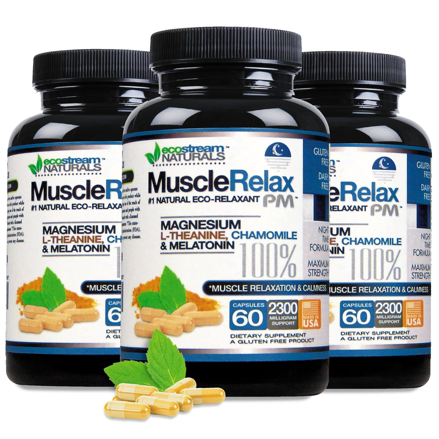 ecostream Naturals MuscleRelax PM Nighttime Capsule, 60 Capsules
