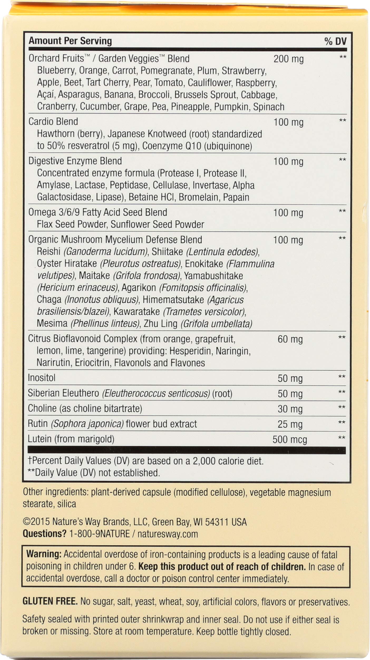Nature's Way Alive! Max 6 Daily Multi-Vitamin Capsules 90 Count