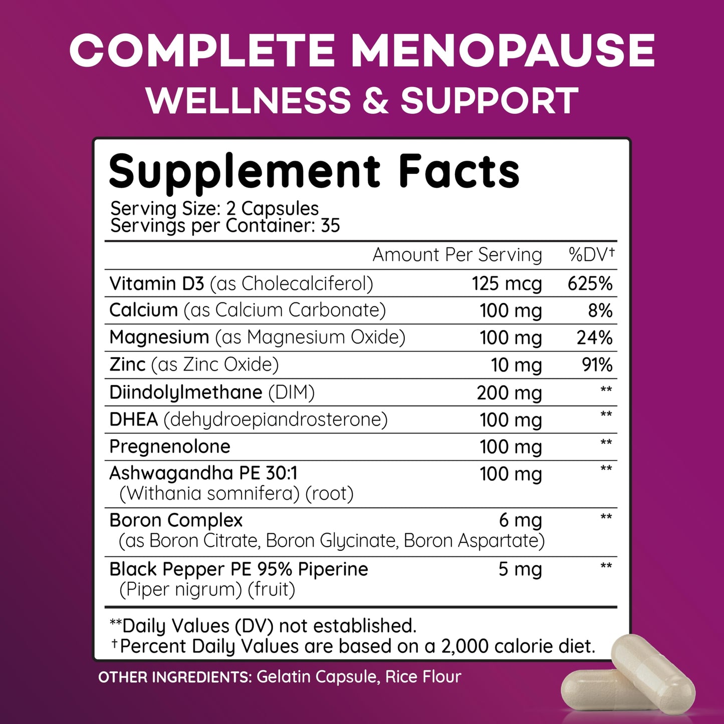PAYÉ Menopause Support DIM Capsule, 70 Count
