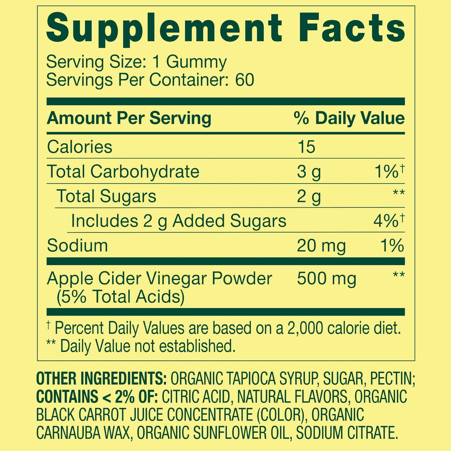Fusion Shop Store Apple Cider Vinegar Gummies 60 Count