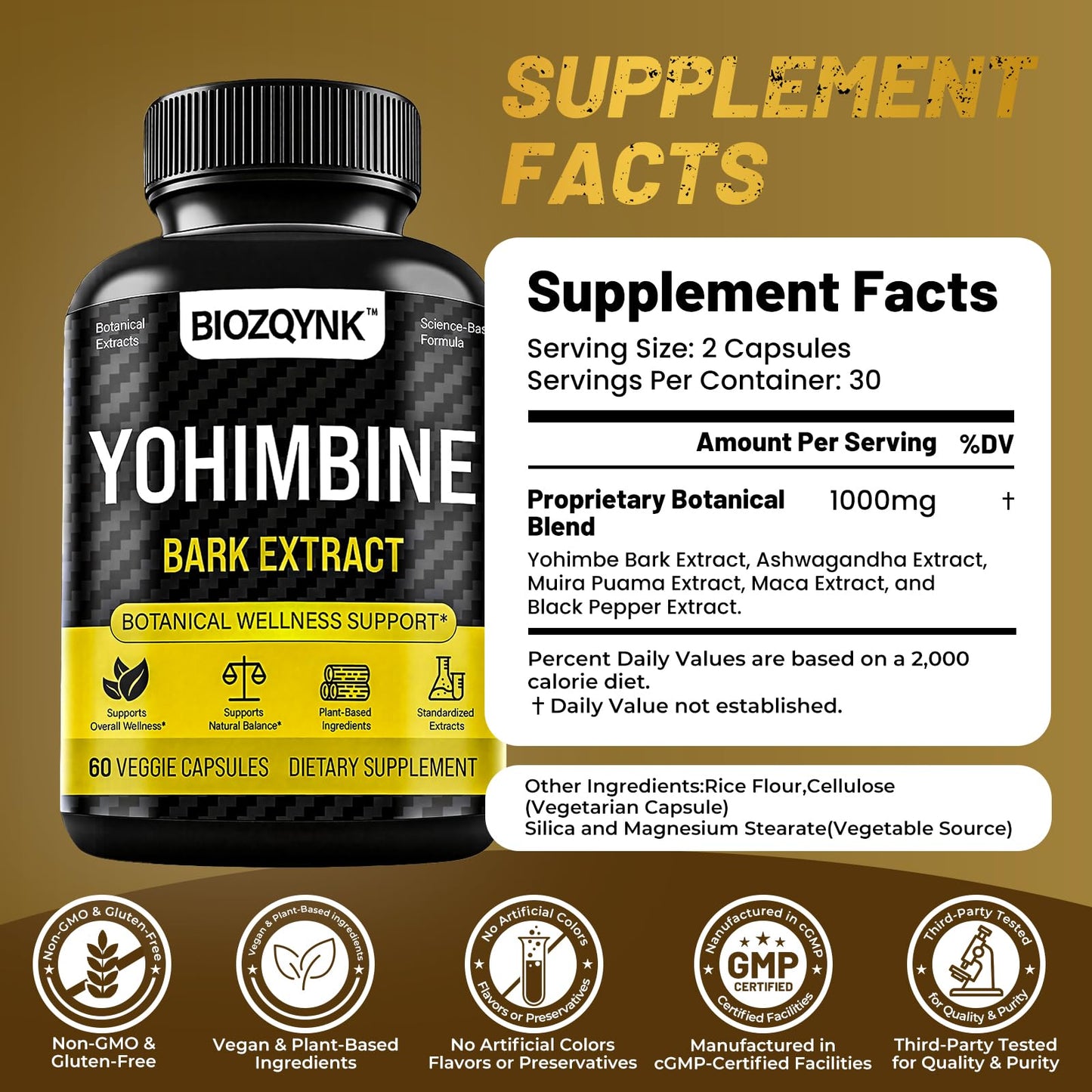 BIOZQYNK Botanical Vitality Formula 60 Capsules