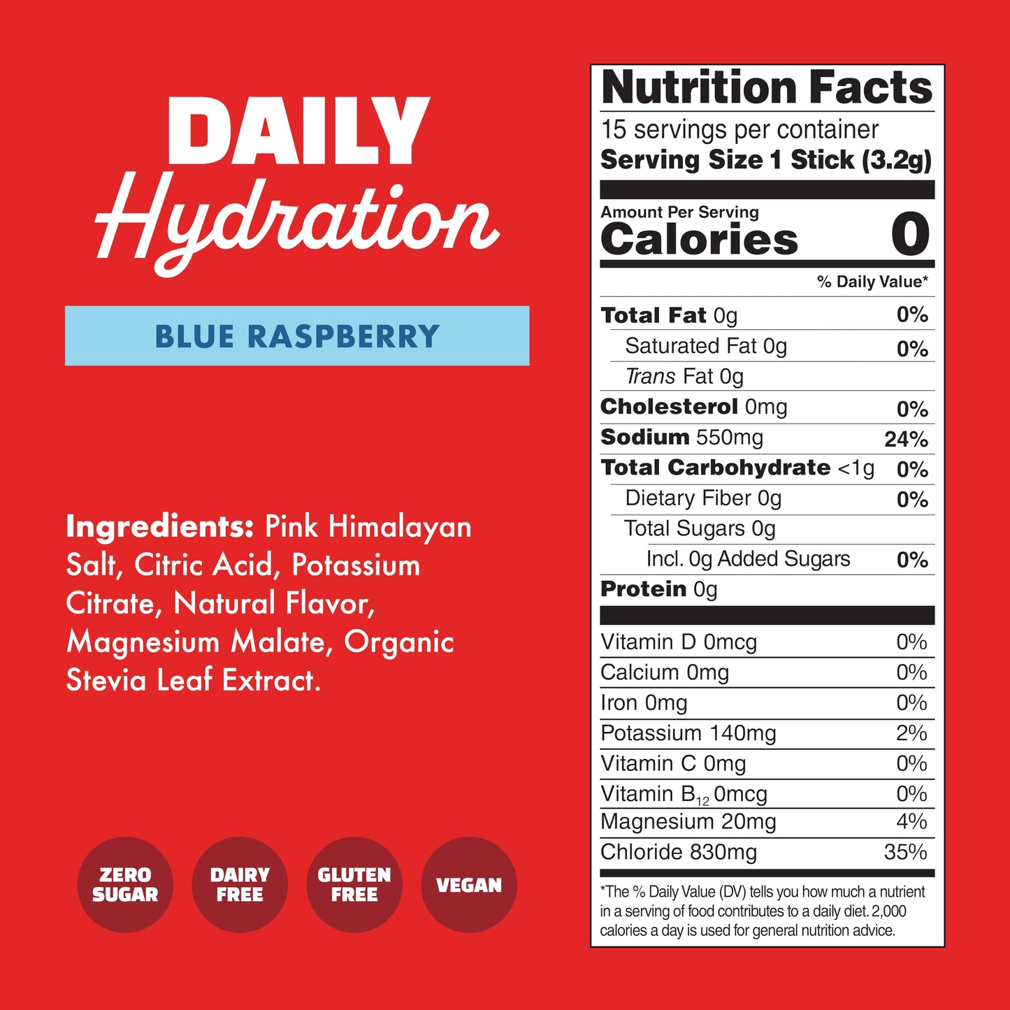 Waterboy Daily Hydration Electrolytes Powder 1.75 oz