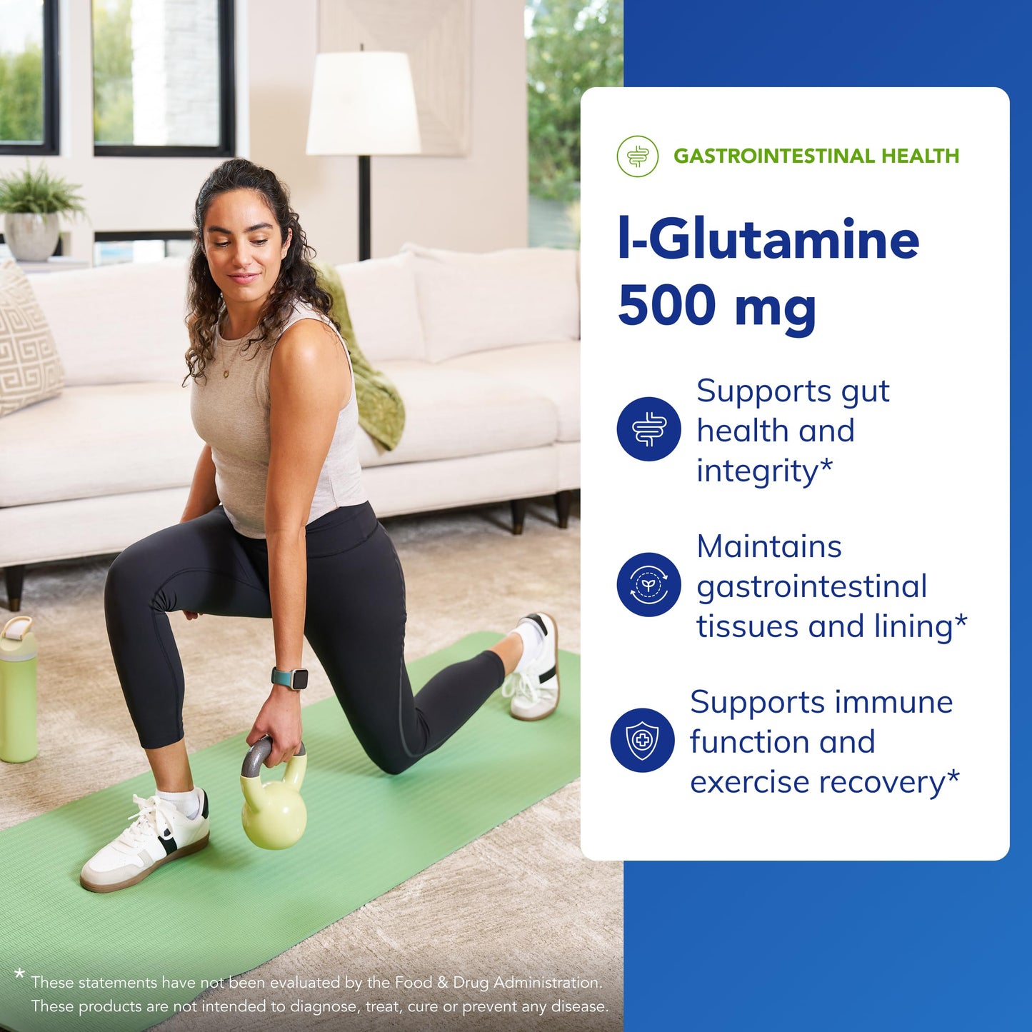 Pure Encapsulations L-Glutamine 500 mg Capsules, 90 Count