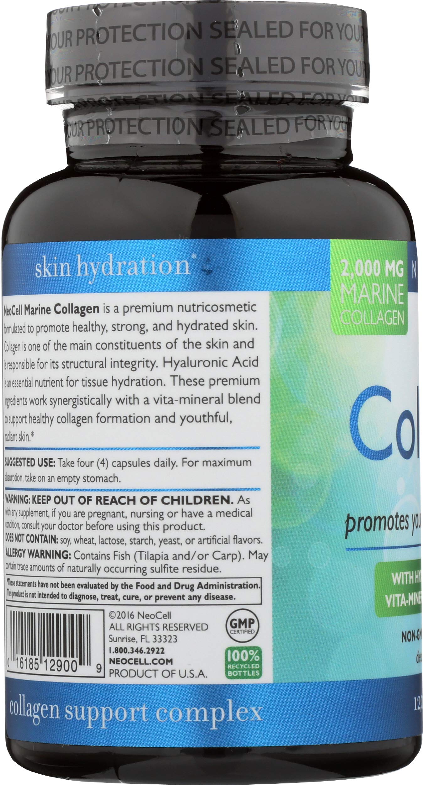 NeoCell Fish Collagen Plus Capsules, 120 Capsules