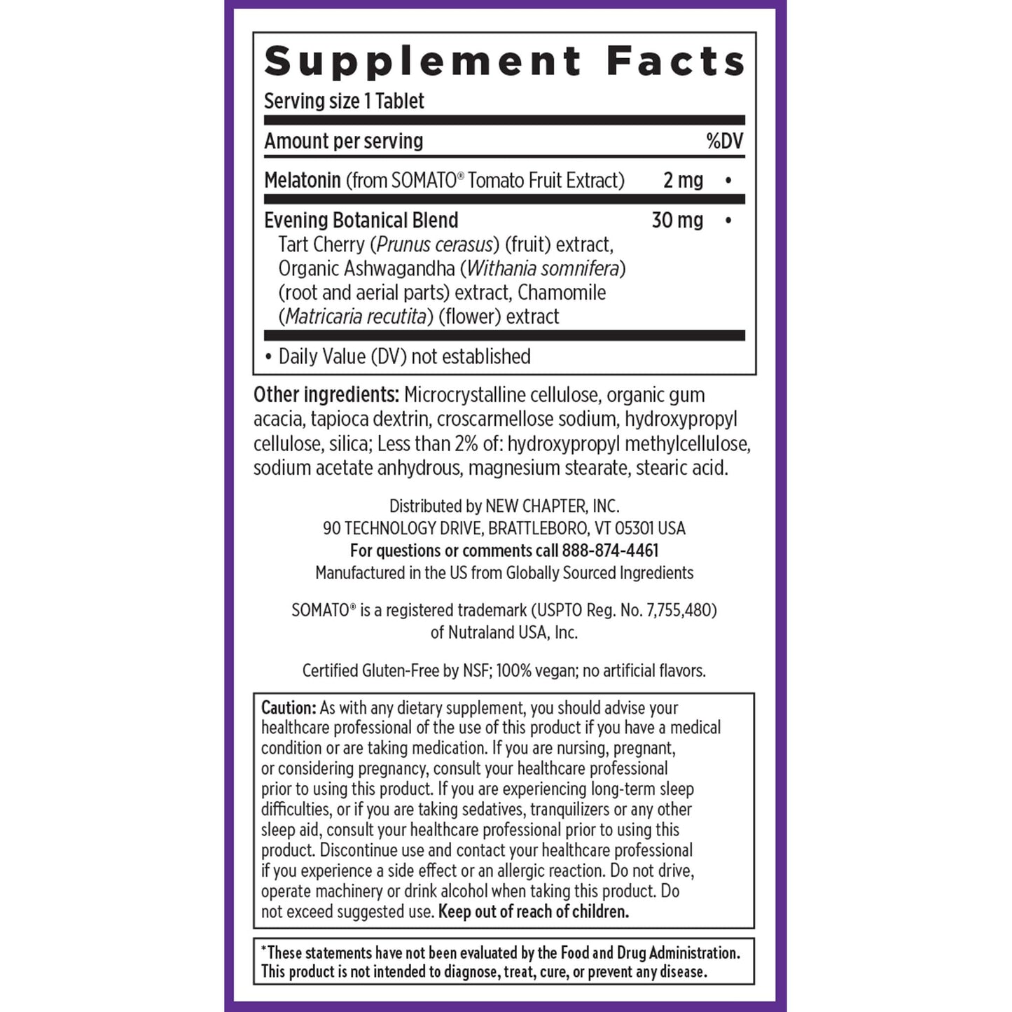 New Chapter Plant Melatonin 2mg Sleep Aid Tablet 30 Count