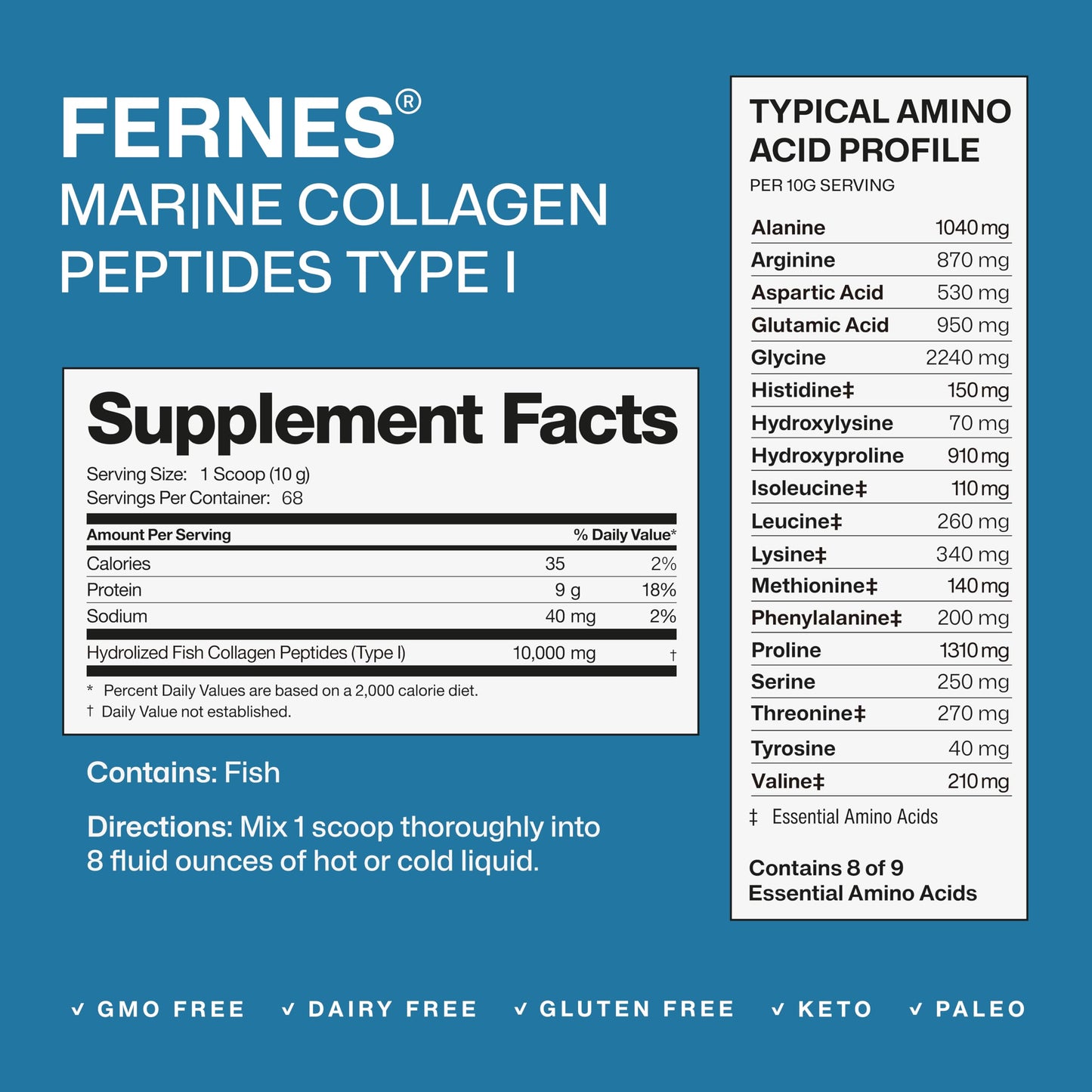 Fernes Marine Collagen Peptides Powder 24
