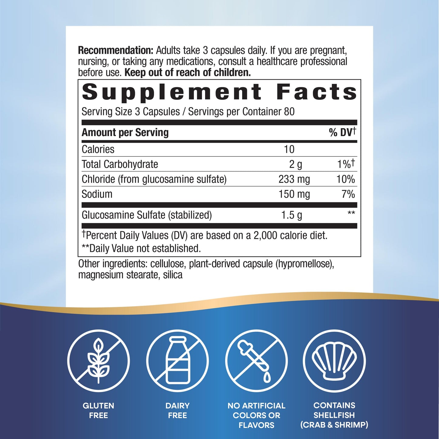 Nature's Way GS-500 Glucosamine Sulfate Capsule, 240 Capsules