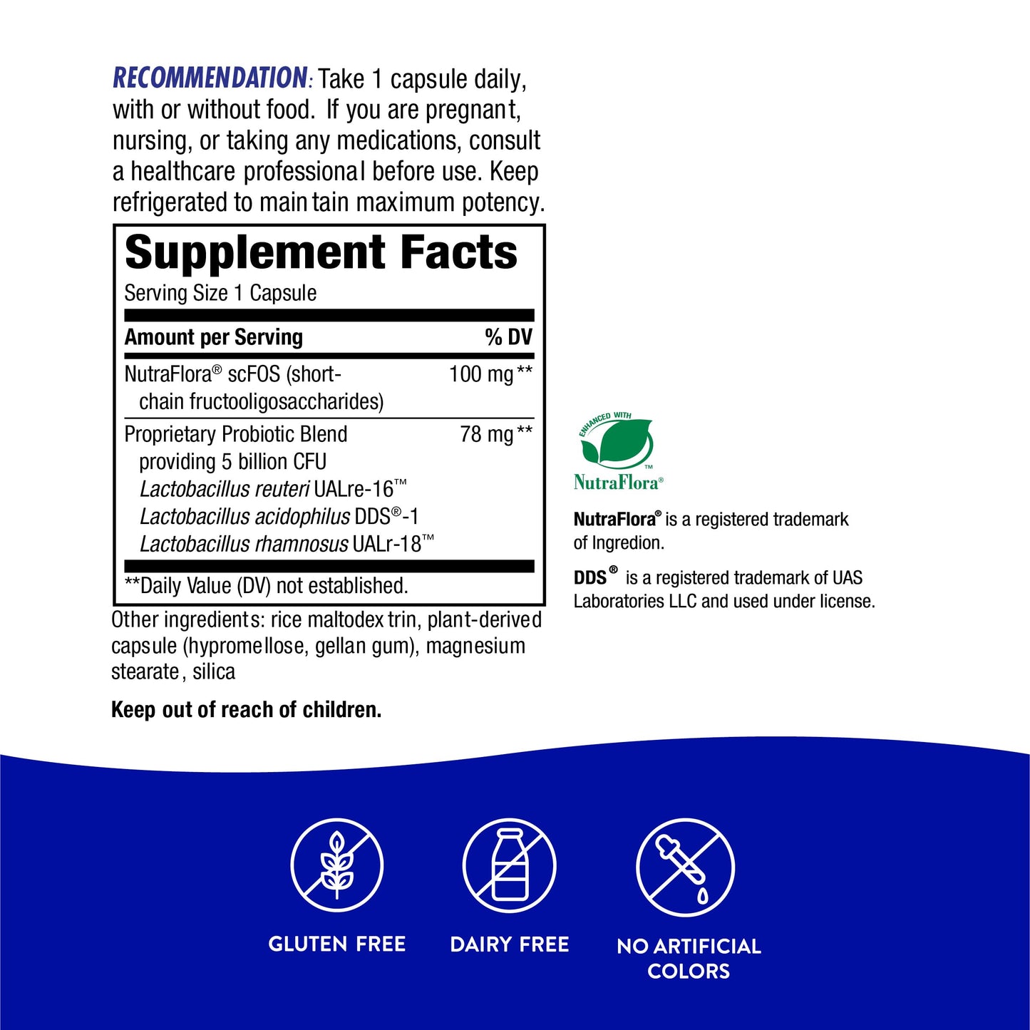 Nature's Way Primadophilus Reuteri Probiotics 5 Billion CFU Capsules 90