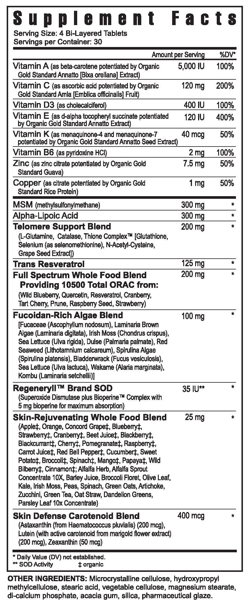 Youngevity Imortalium Anti Aging 120 Tablets, 4 Pack