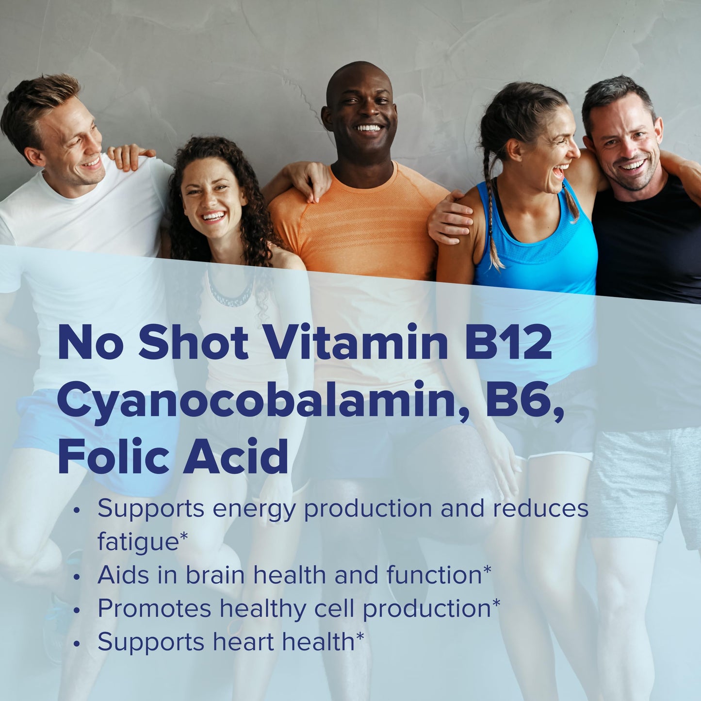 Superior Source No Shot Vitamin B-12 Cyanocobalamin 1000 mcg, B-6, Folic Acid 400 mcg, 60 Tablets