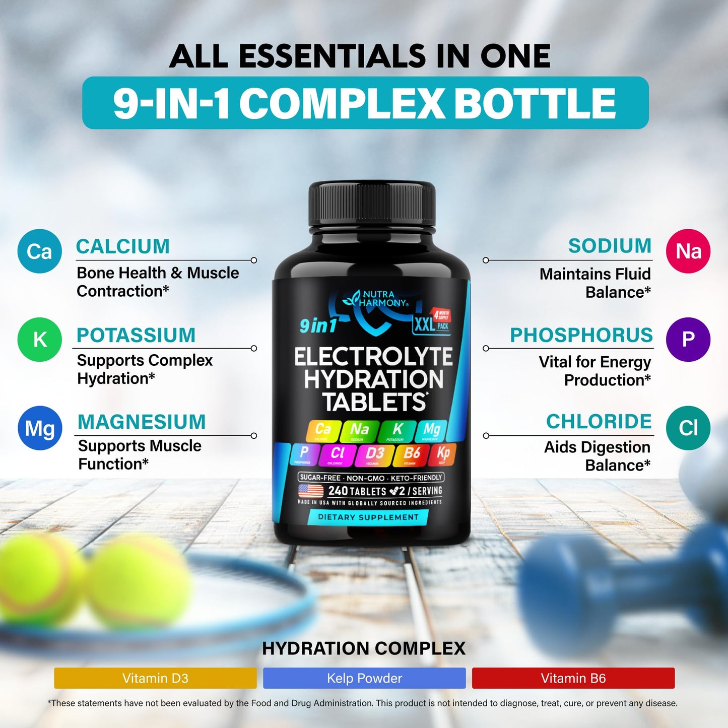 NUTRAHARMONY Electrolytes Tablets 240 Tablets