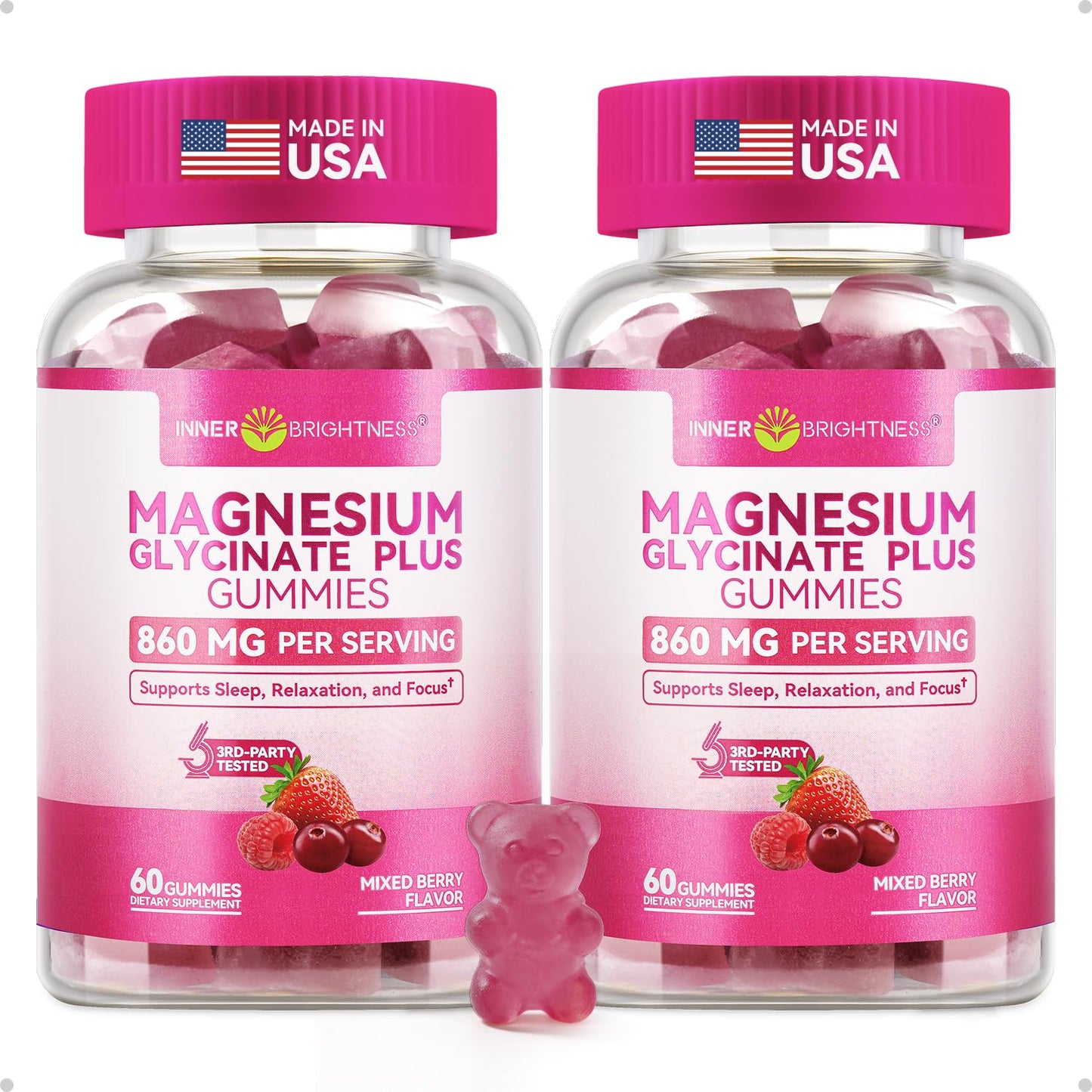 Inner Brightness Magnesium Glycinate Plus Gummies 120 Count