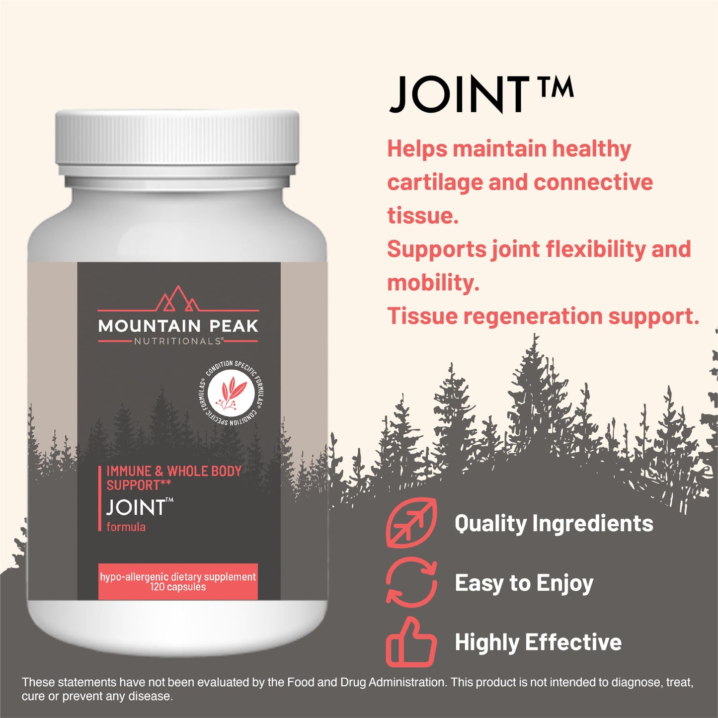 Mountain Peak Nutritionals Joint Formula - Joint Support Supplement with Glucosamine, Boswellia & Vitamin C, 120 Capsules