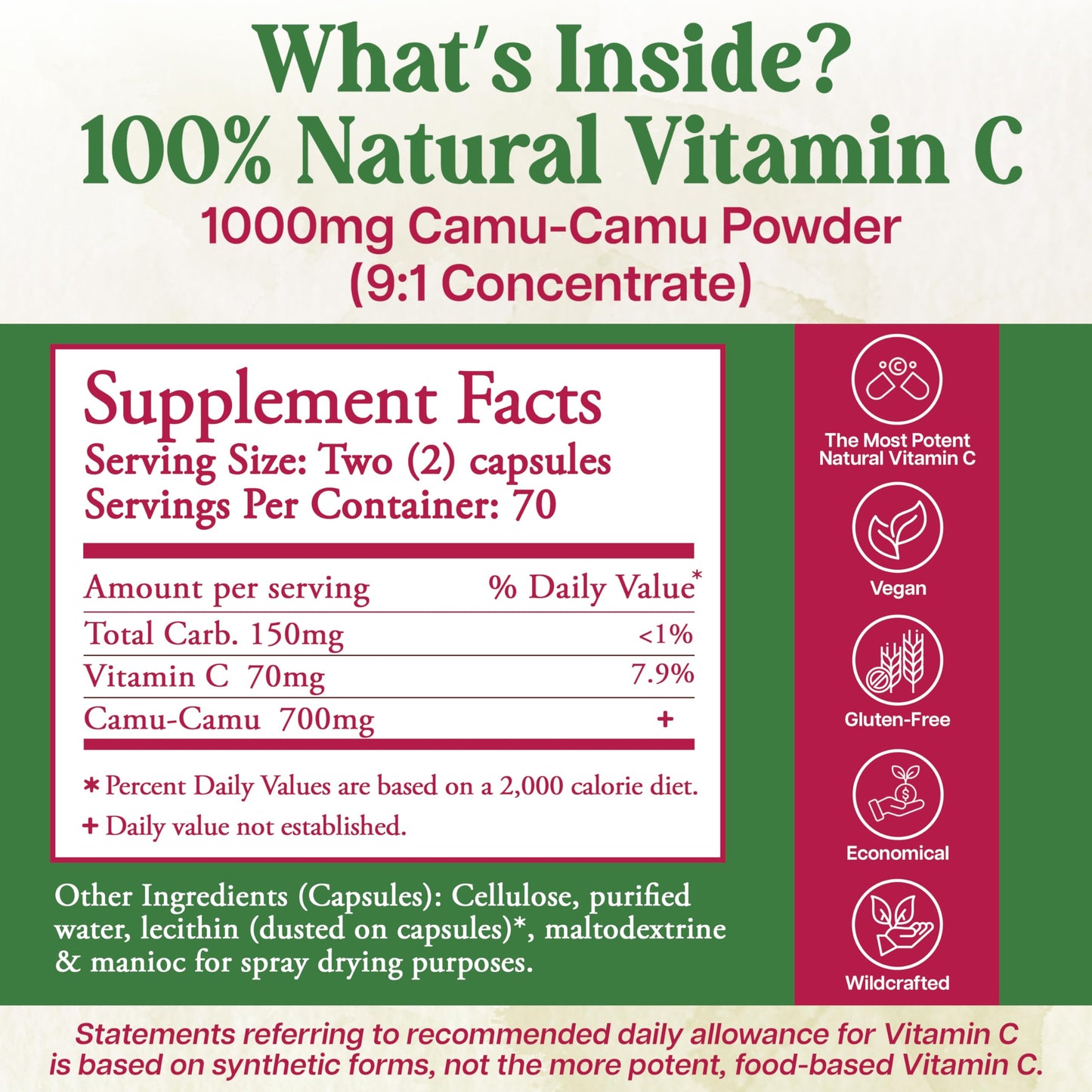 Whole World Botanicals Royal Camu Capsules 140