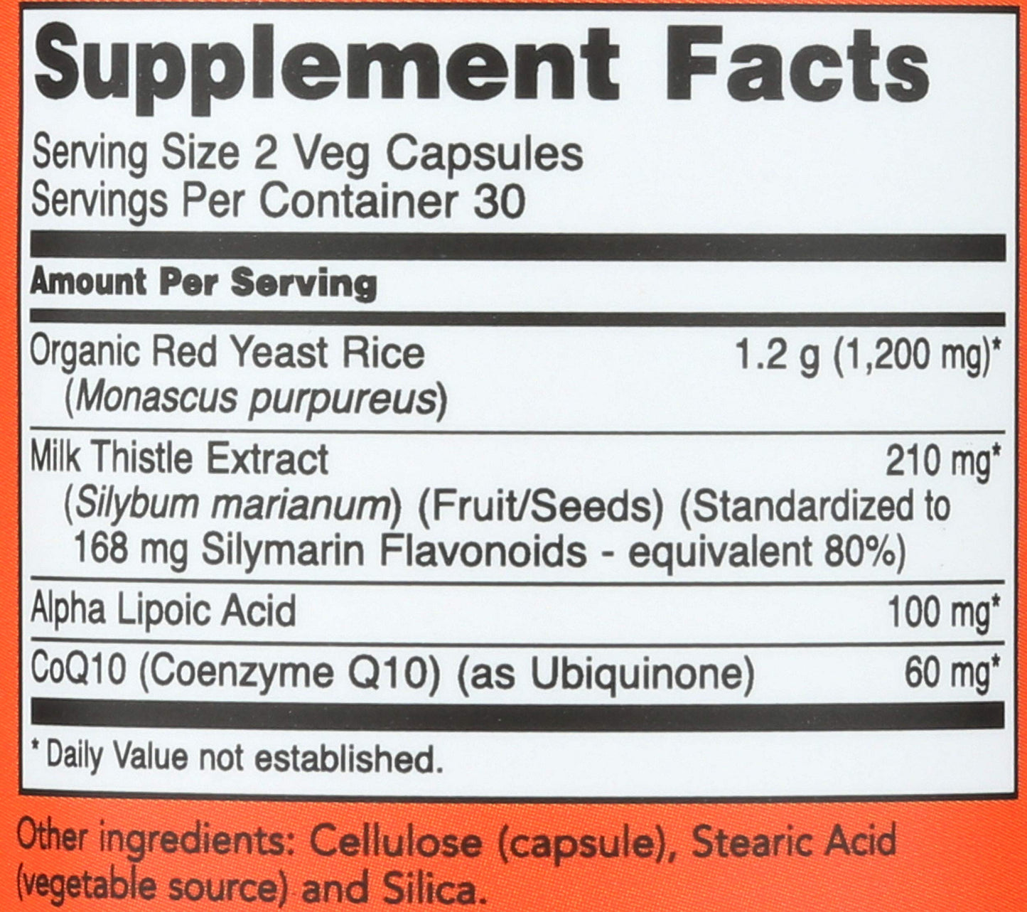 NOW Foods Red Yeast Rice 600 CoQ10 Capsules, 60 Count
