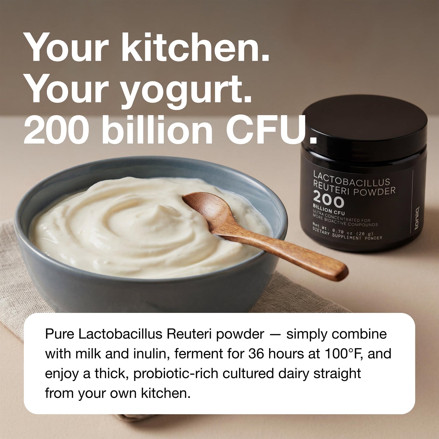 Toniiq L Reuteri Yogurt Starter & Probiotic Powder 0.7 oz
