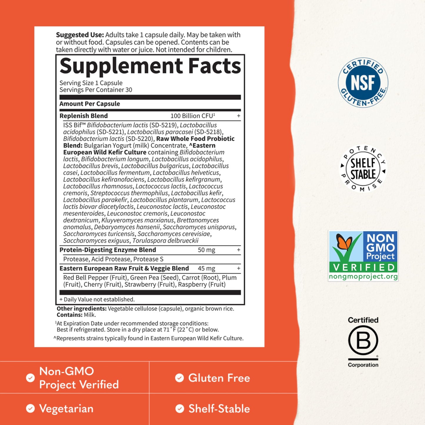 Garden of Life Raw Probiotics for Women and Men with Digestive Enzymes 30 Capsules