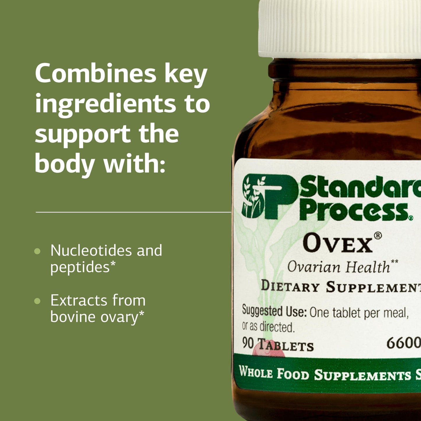 Standard Process Inc. Ovex - Daily Whole Food-Based Health Supplement 90 Tablets