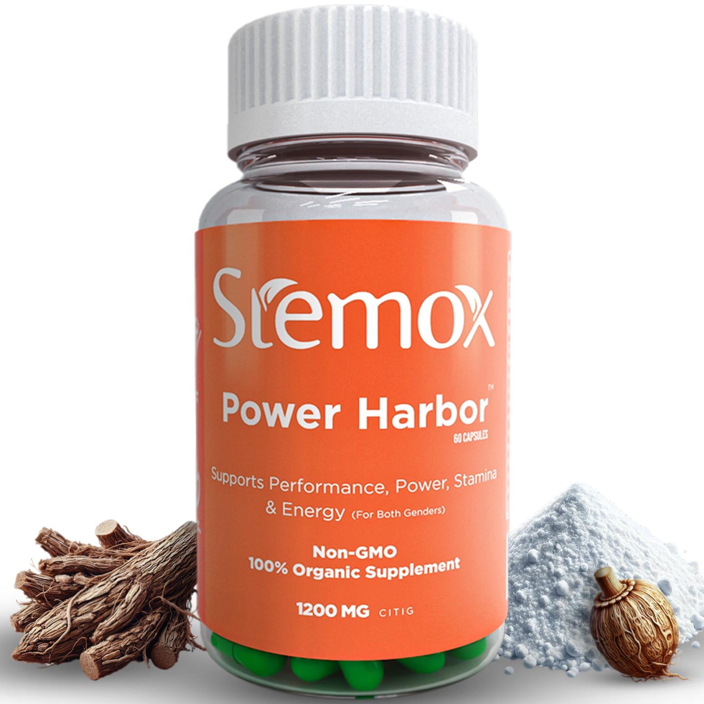 Stemox Power Harbor Maca Root & Arginine HCL Supplement for Men Capsule, 1 Count