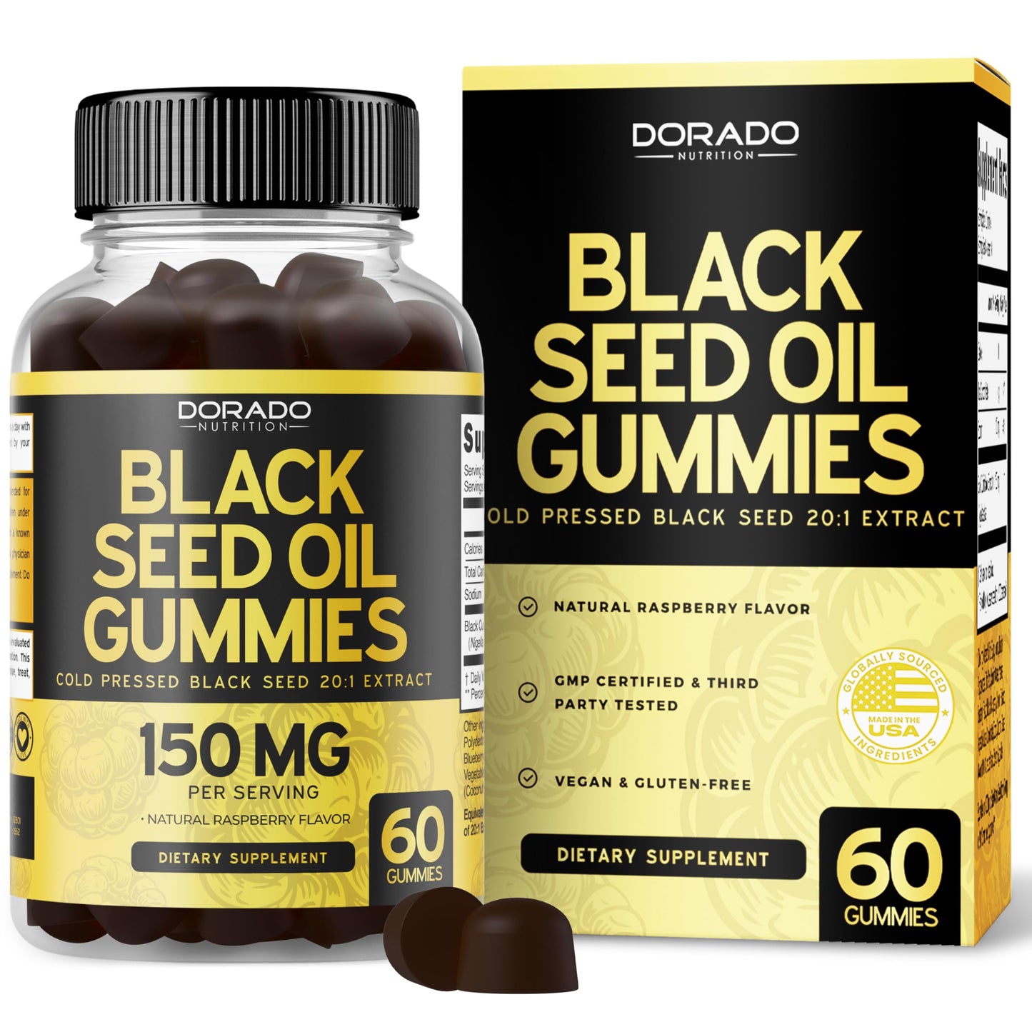 DORADO NUTRITION Black Seed Oil Gummies 60 Count