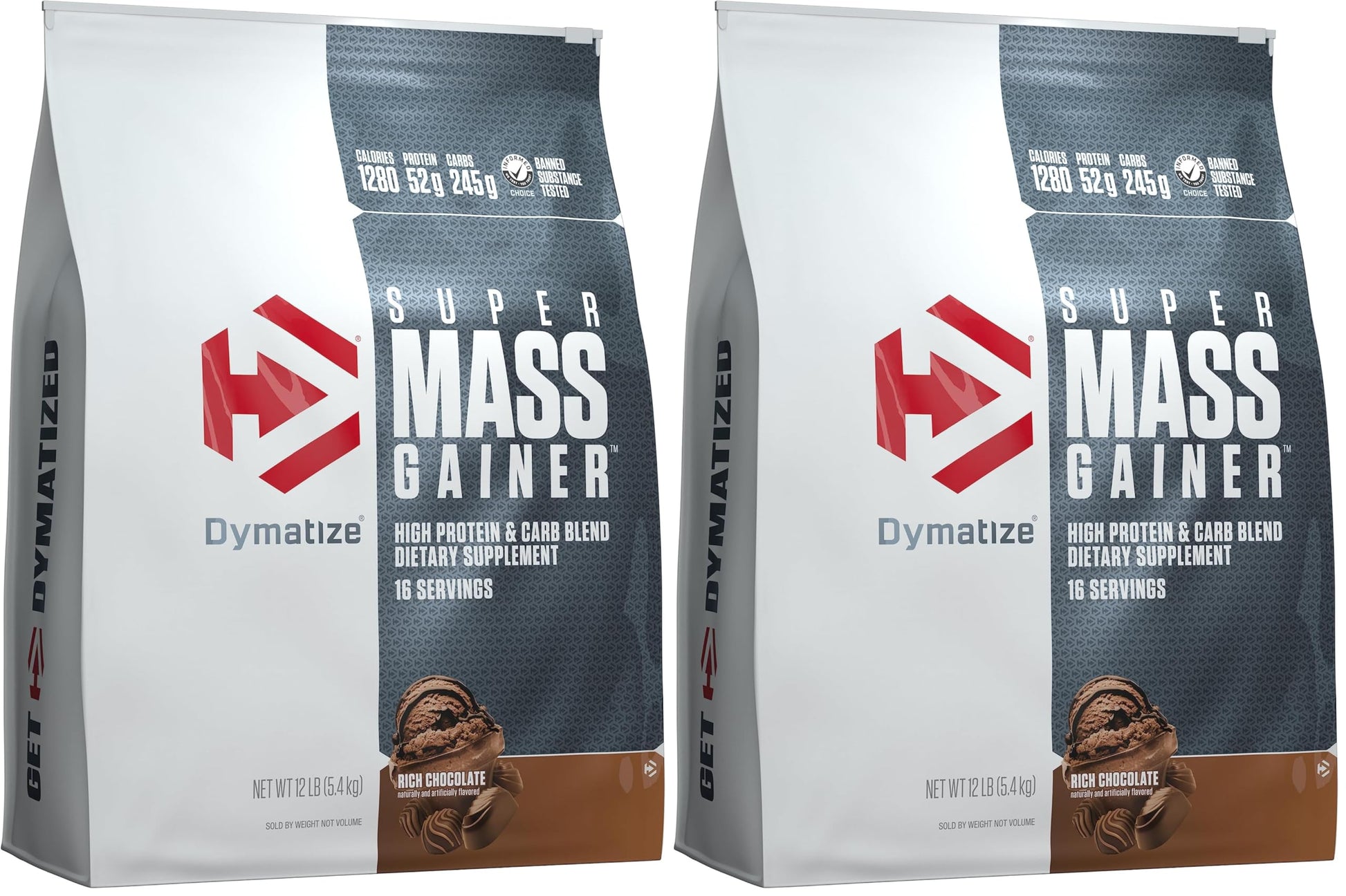 Dymatize Super Mass Gainer Protein Powder, Rich Chocolate, 384 oz
