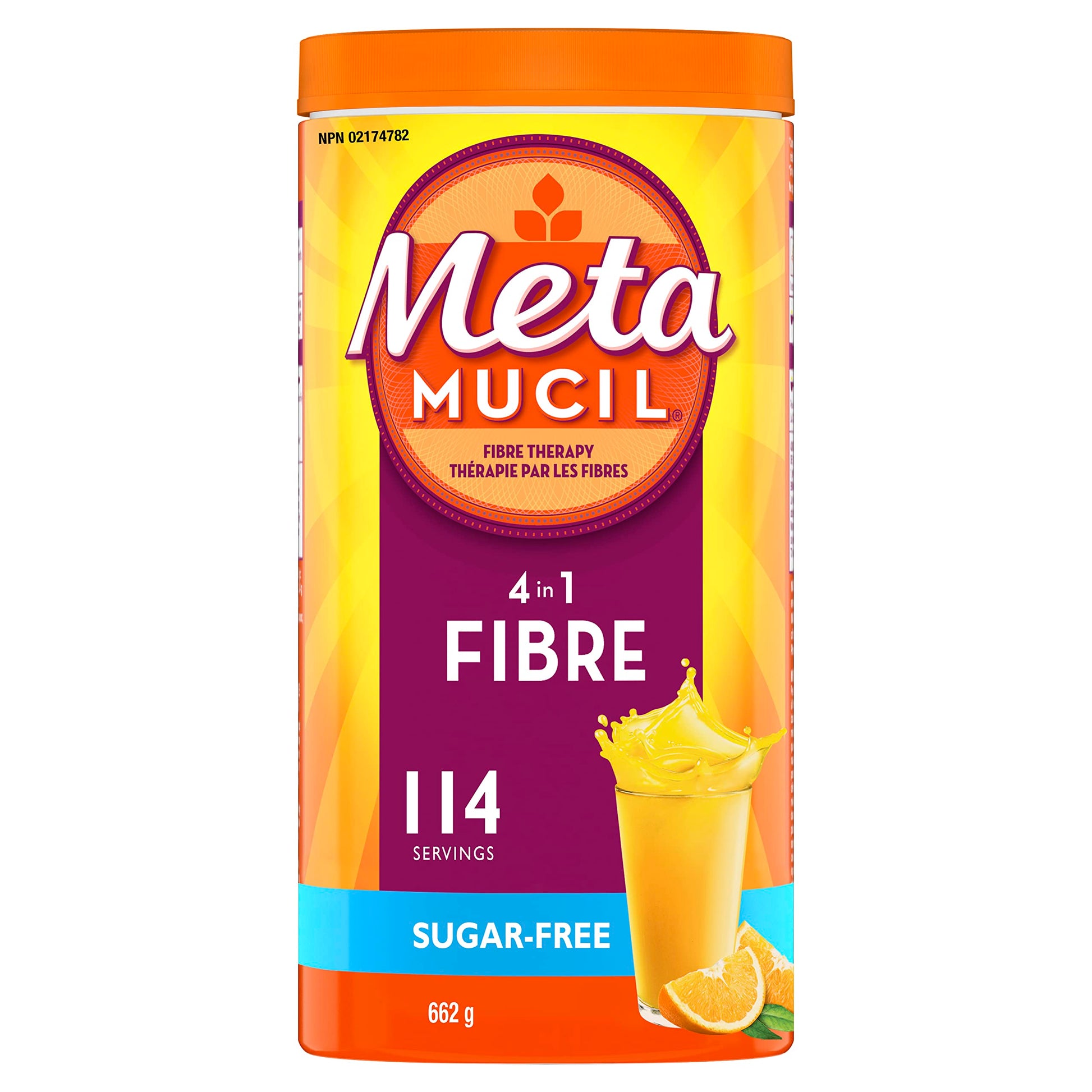 Metamucil Fiber Therapy 3 in 1 multihealth Fiber Orange Flavor Sugar Free Powder, 46.8 oz