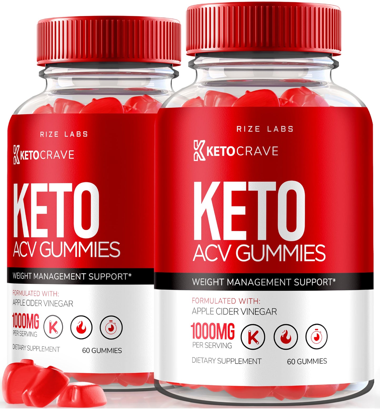 Rize Labs KetoCrave Keto ACV Gummies, 120 Gummies