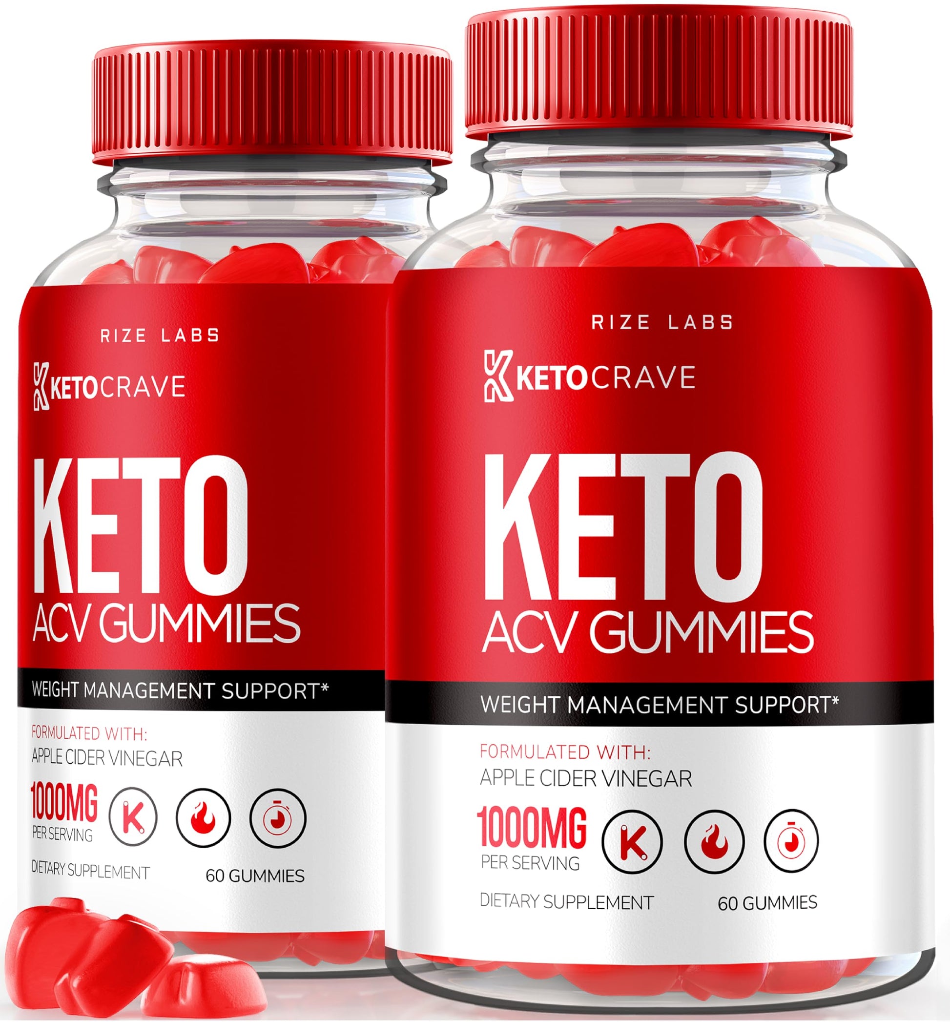 Rize Labs KetoCrave Keto ACV Gummies, 120 Gummies