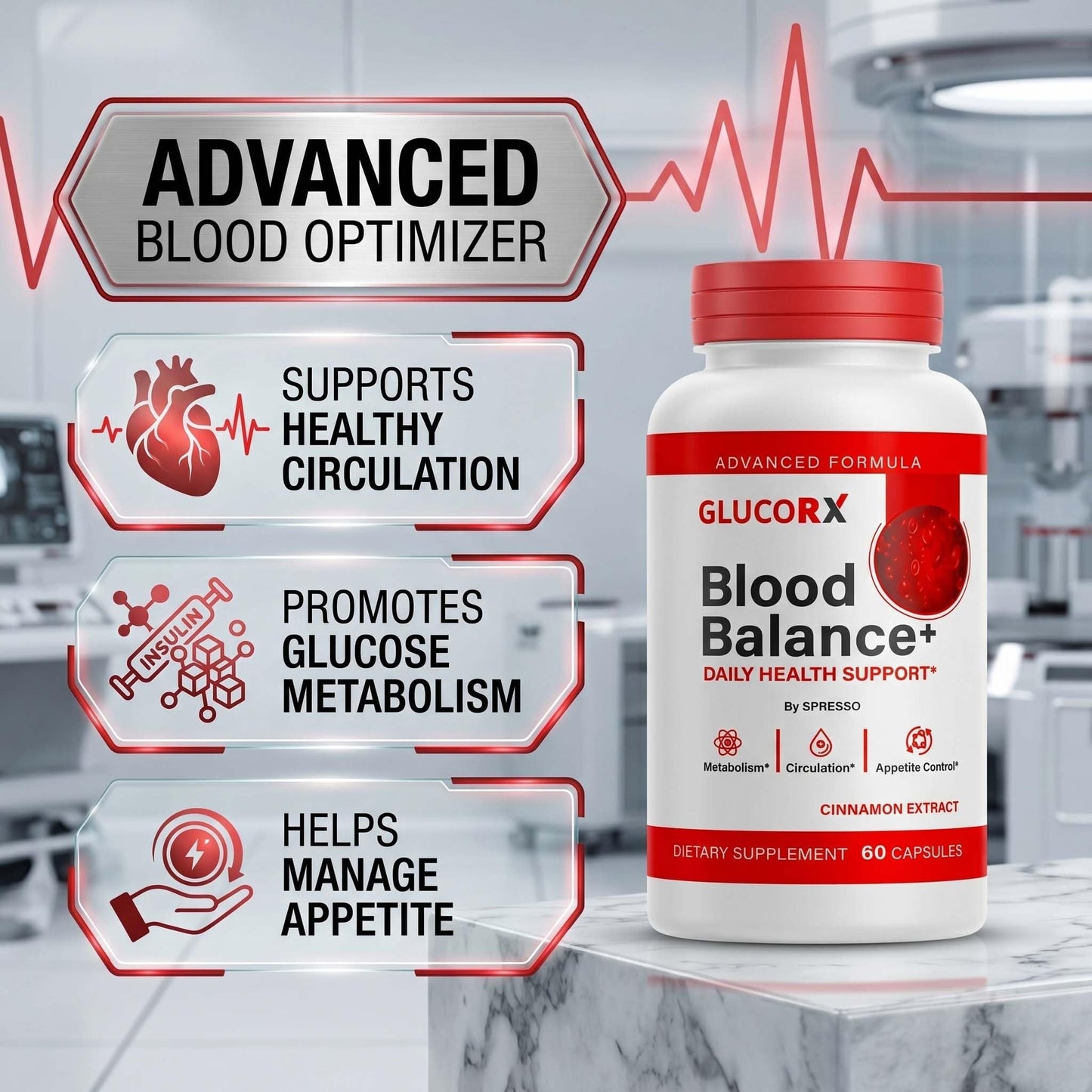 SPRESSO GlucoRX Blood Balance Capsules 120 Capsules