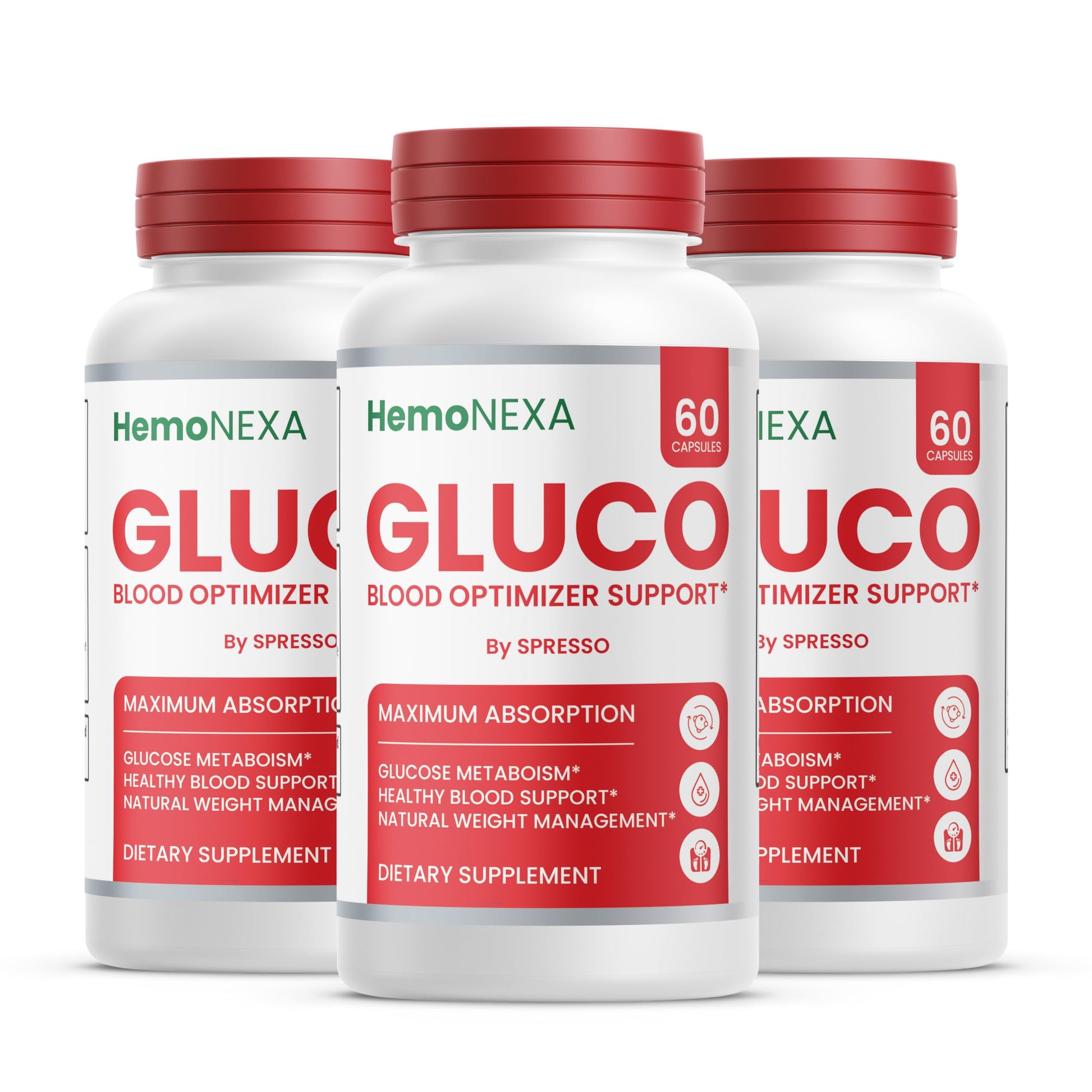 SPRESSO Gluco Blood Optimizer Capsules 180 Count