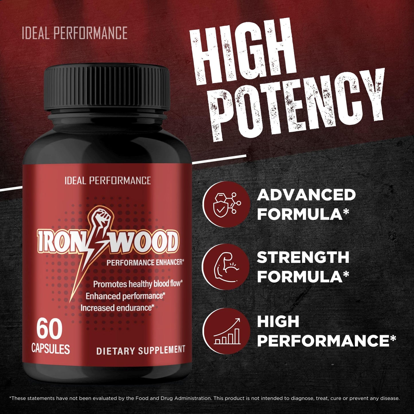 IDEAL PERFORMANCE Ironwood 60 Capsules
