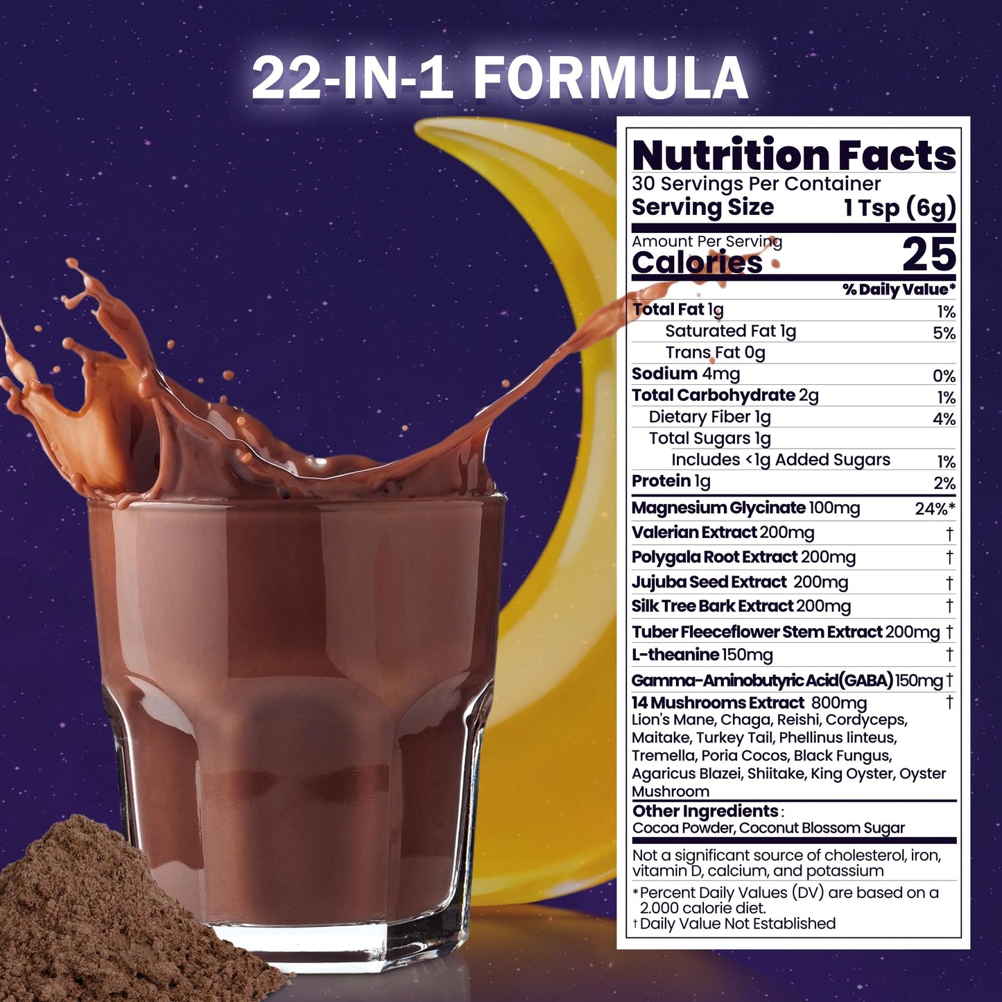 NUTRATASTE HEALTHIER CHOICE RICHER TASTE Mushroom Hot Cocoa Powder 6.35 Ounce