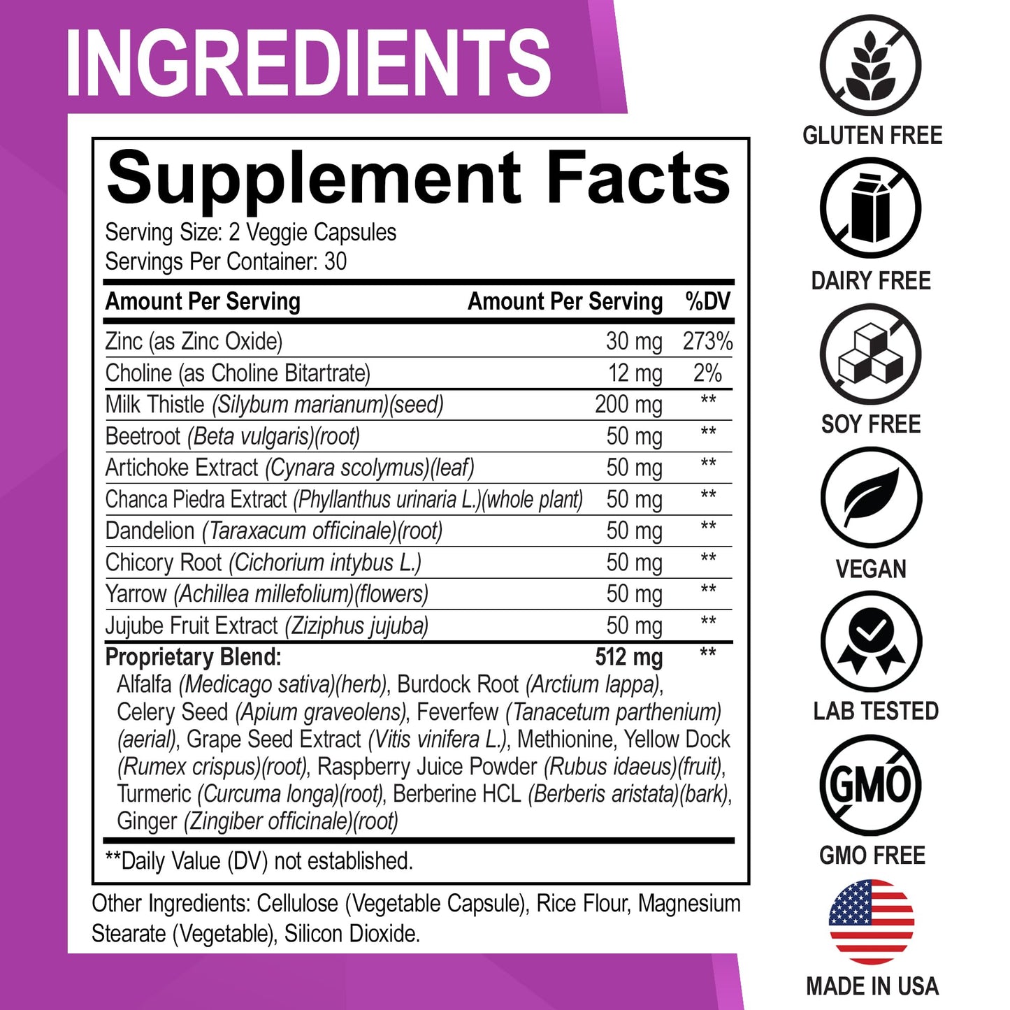 DR. BO Liver Cleanse Detox Support Supplement Capsules 60 Count