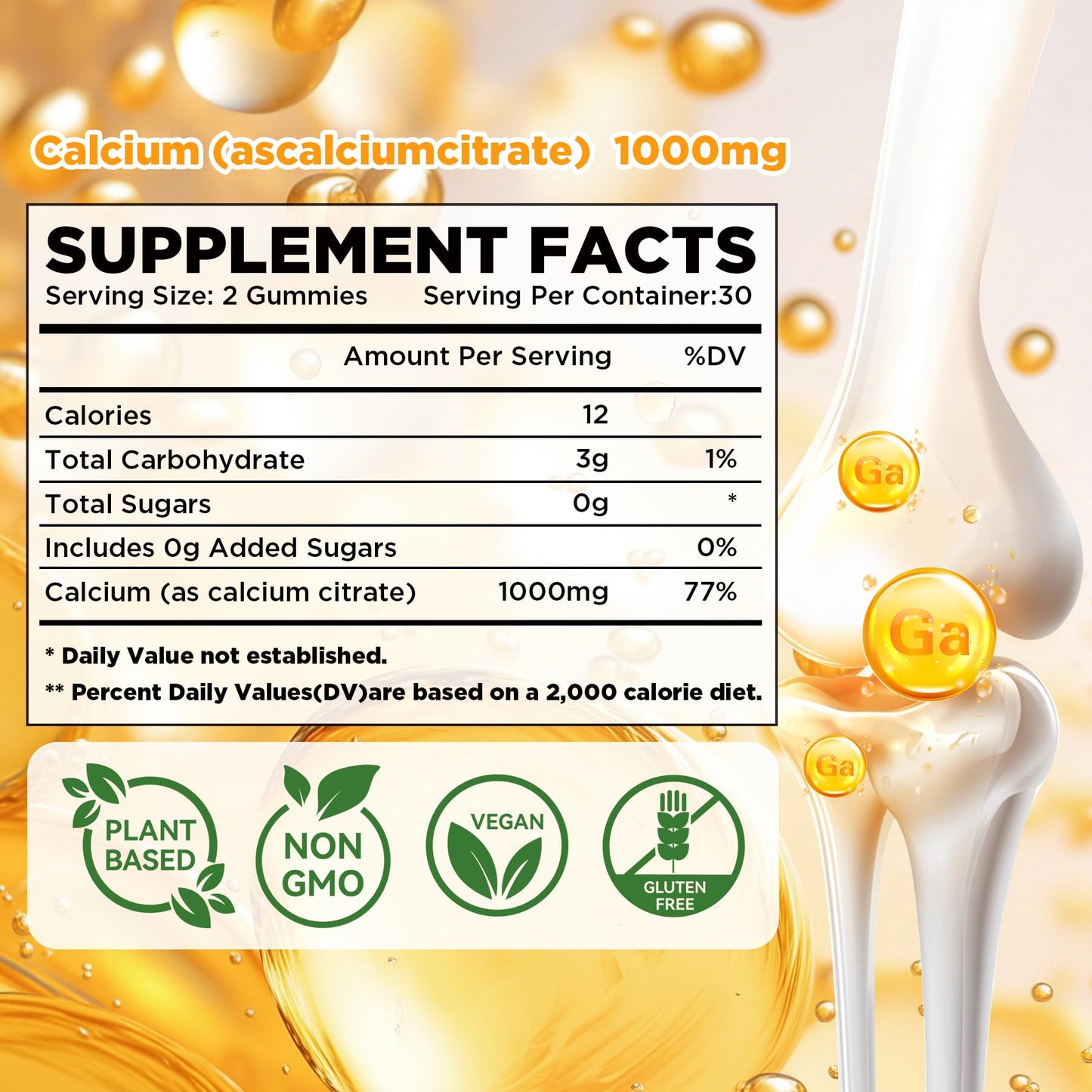 Aromlife Calcium Citrate Gummies 60 Count