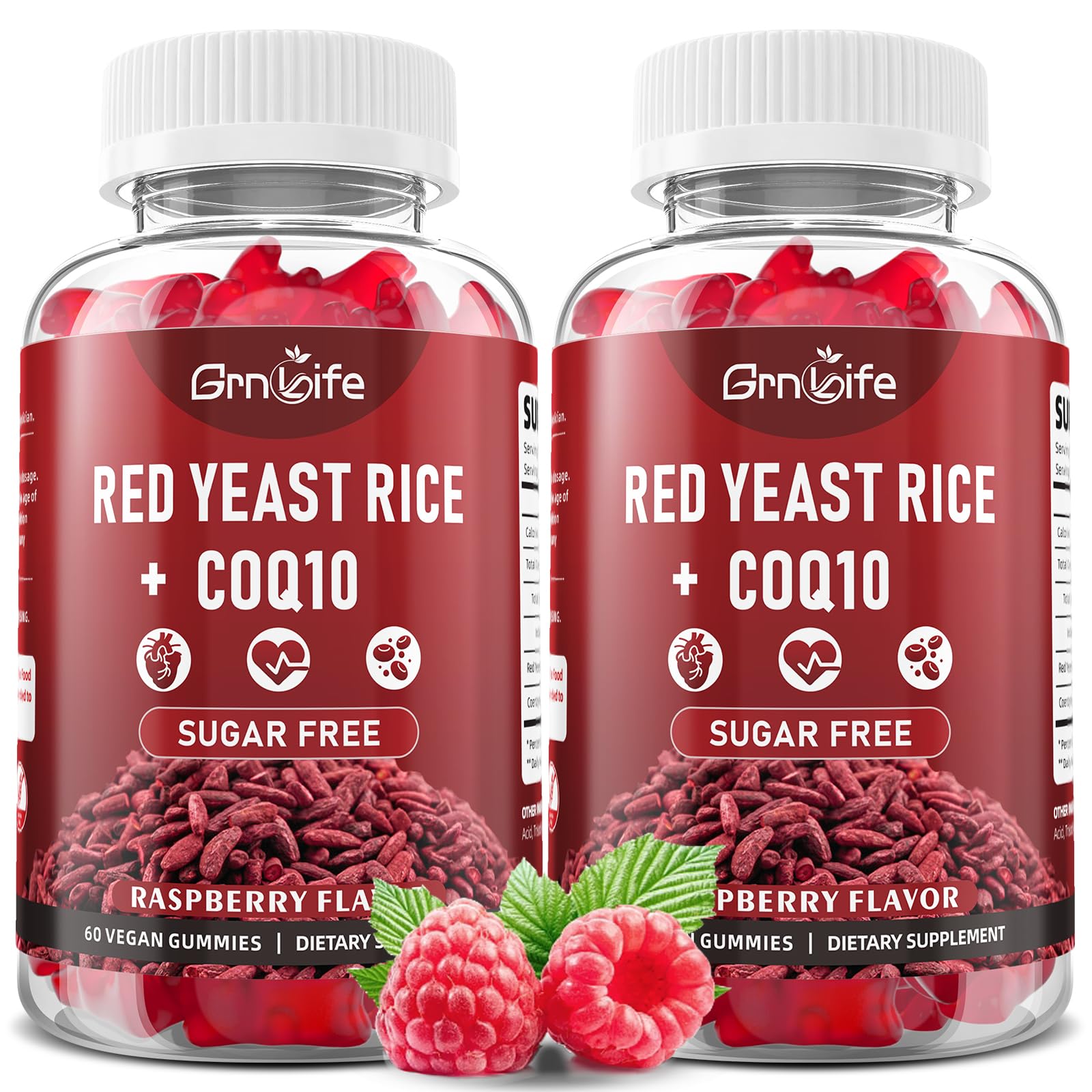 GrnLife Red Yeast Rice with CoQ10 Gummies 120 Count