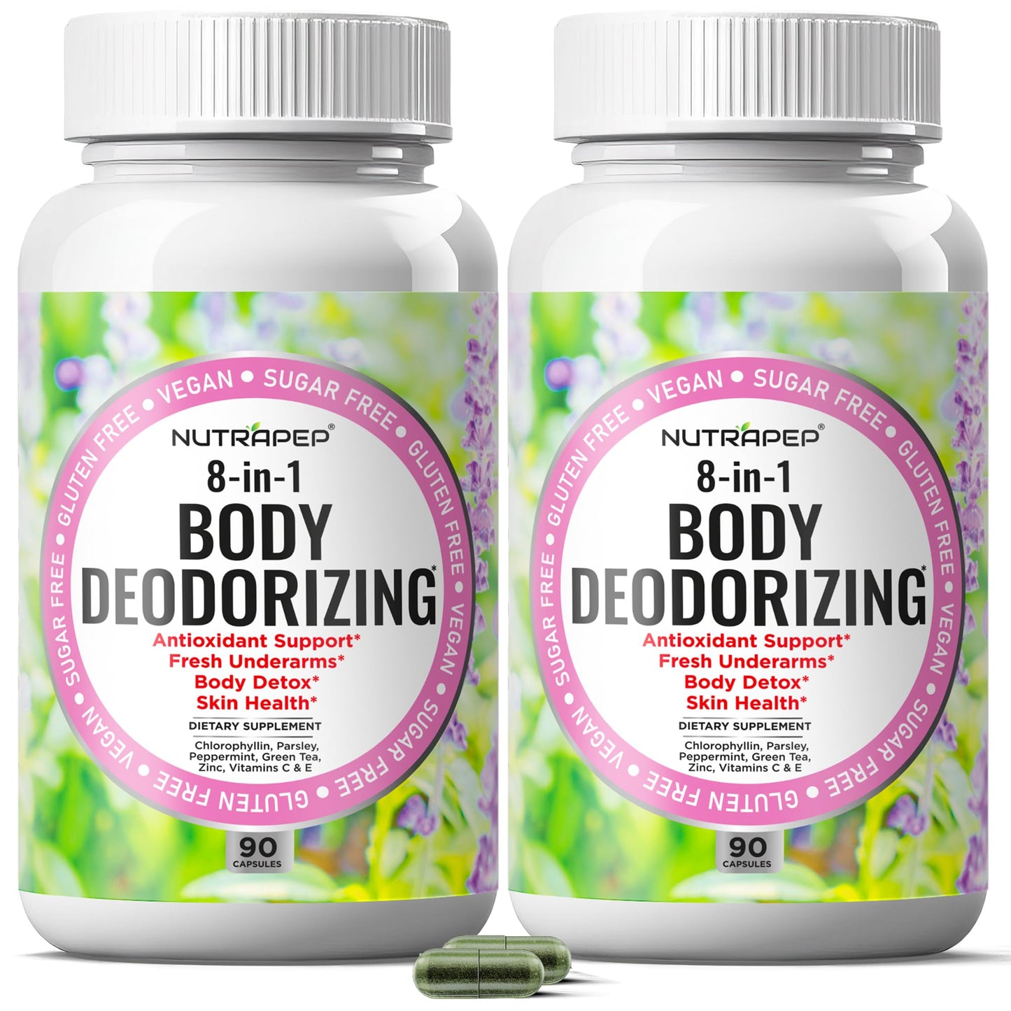 NutraPep Body Deodorizing Supplement Capsule 180 Count