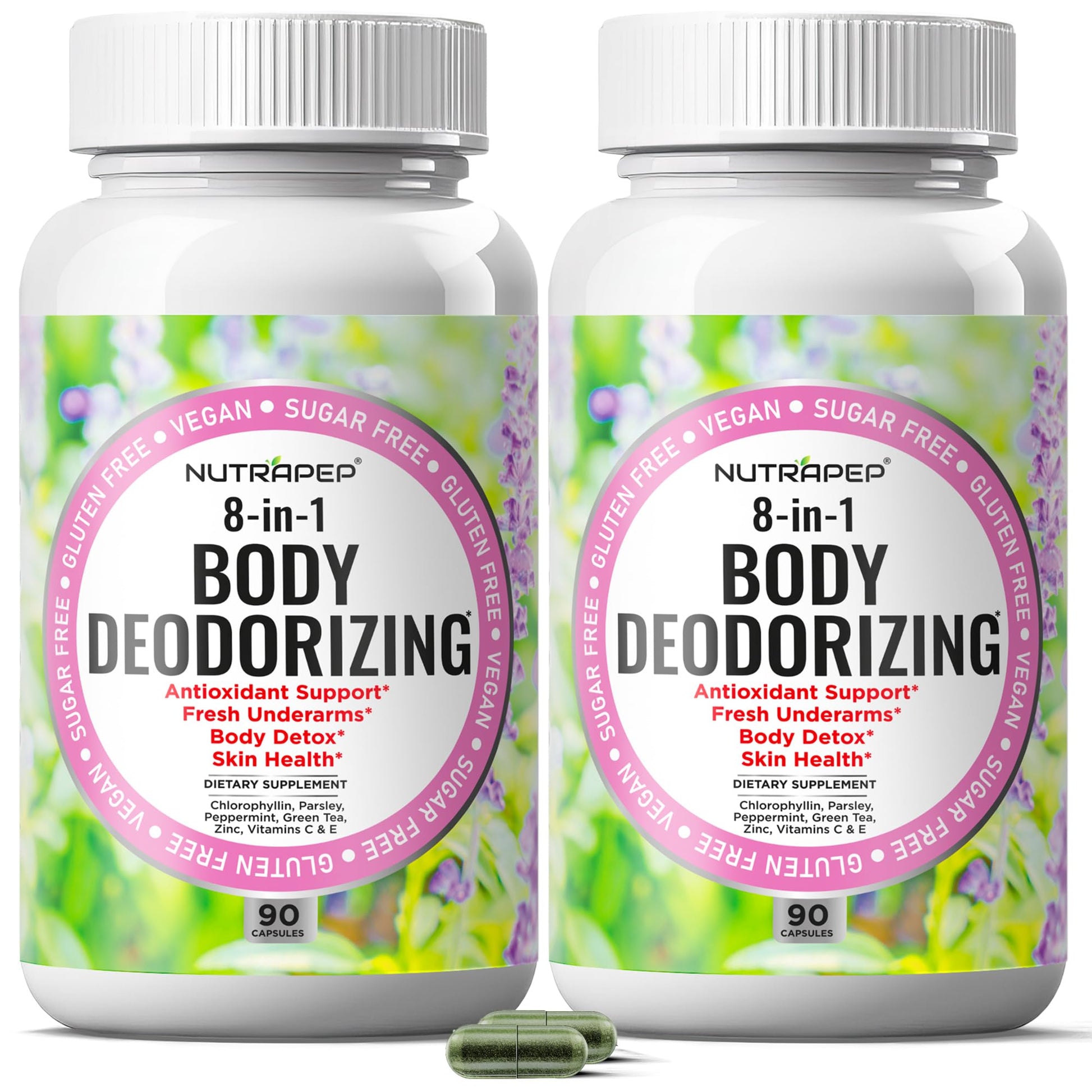 NutraPep Body Deodorizing Supplement Capsule 180 Count