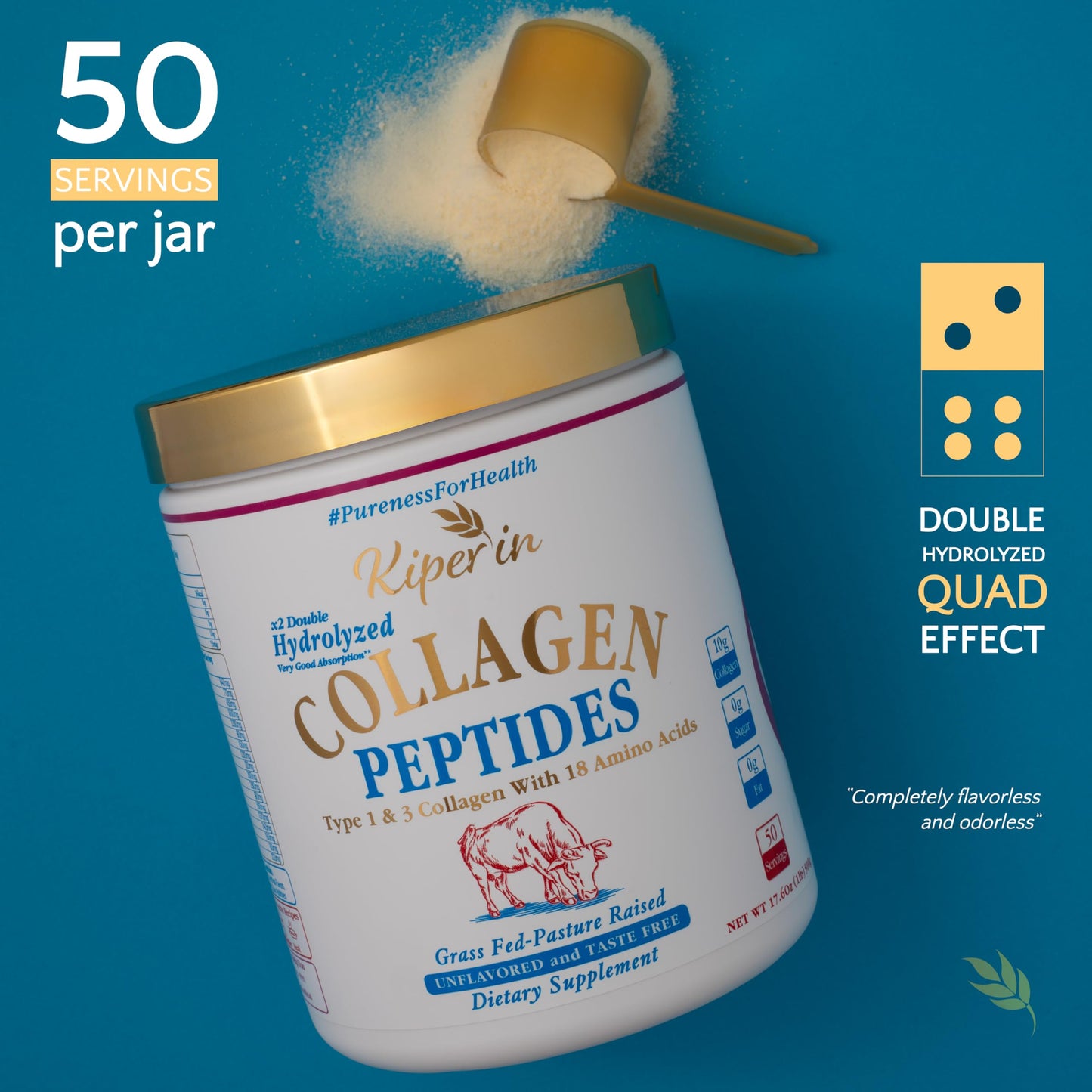 Kiperin Collagen Peptides Powder 1 Count