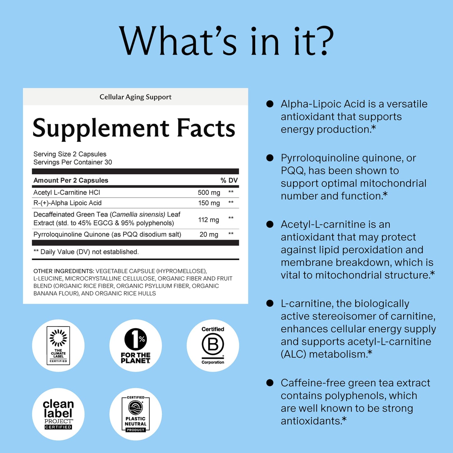 Needed Cellular Aging Support Capsules 30 Count