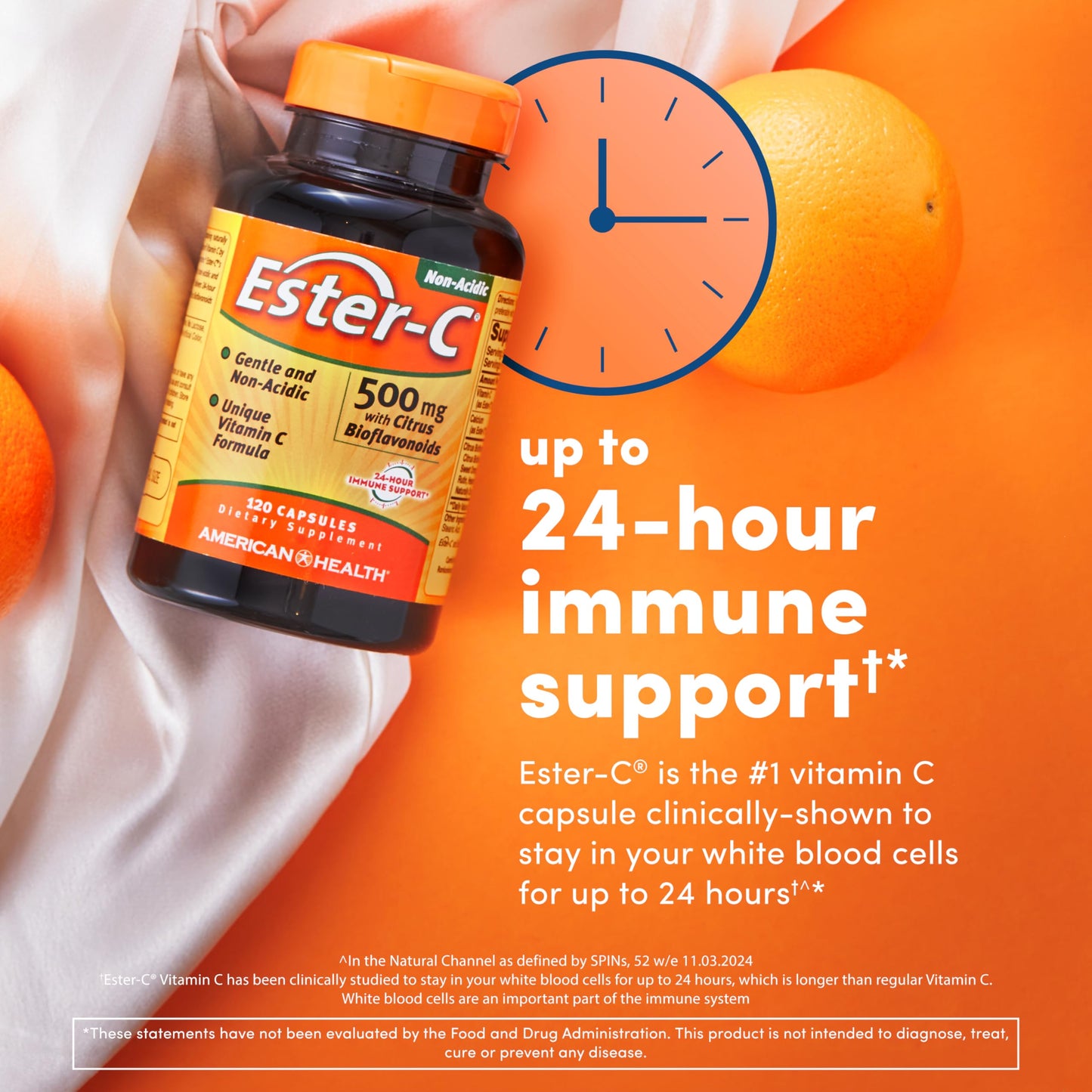American Health Ester-C with Citrus Bioflavonoids Capsules 60 Count