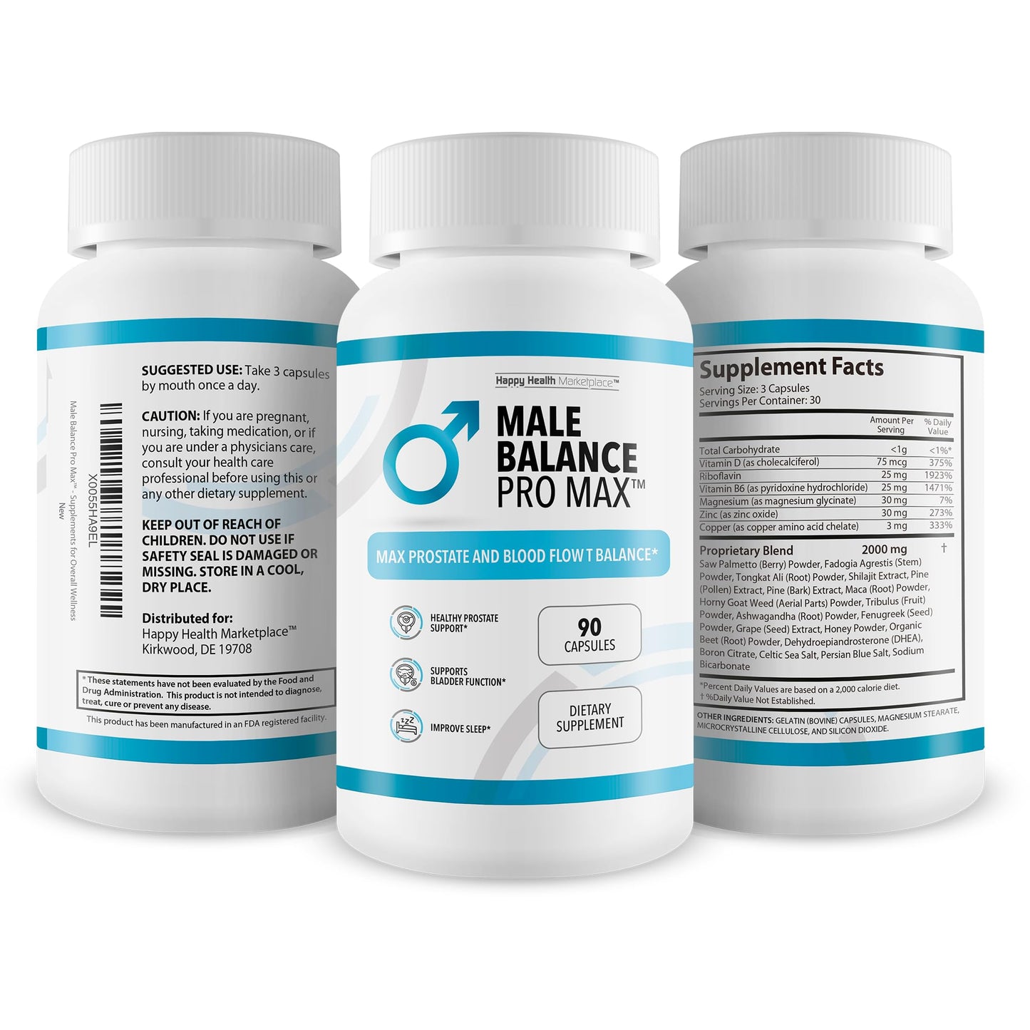 Happy Health Marketplace Male Balance Pro Max Capsule 90 Count