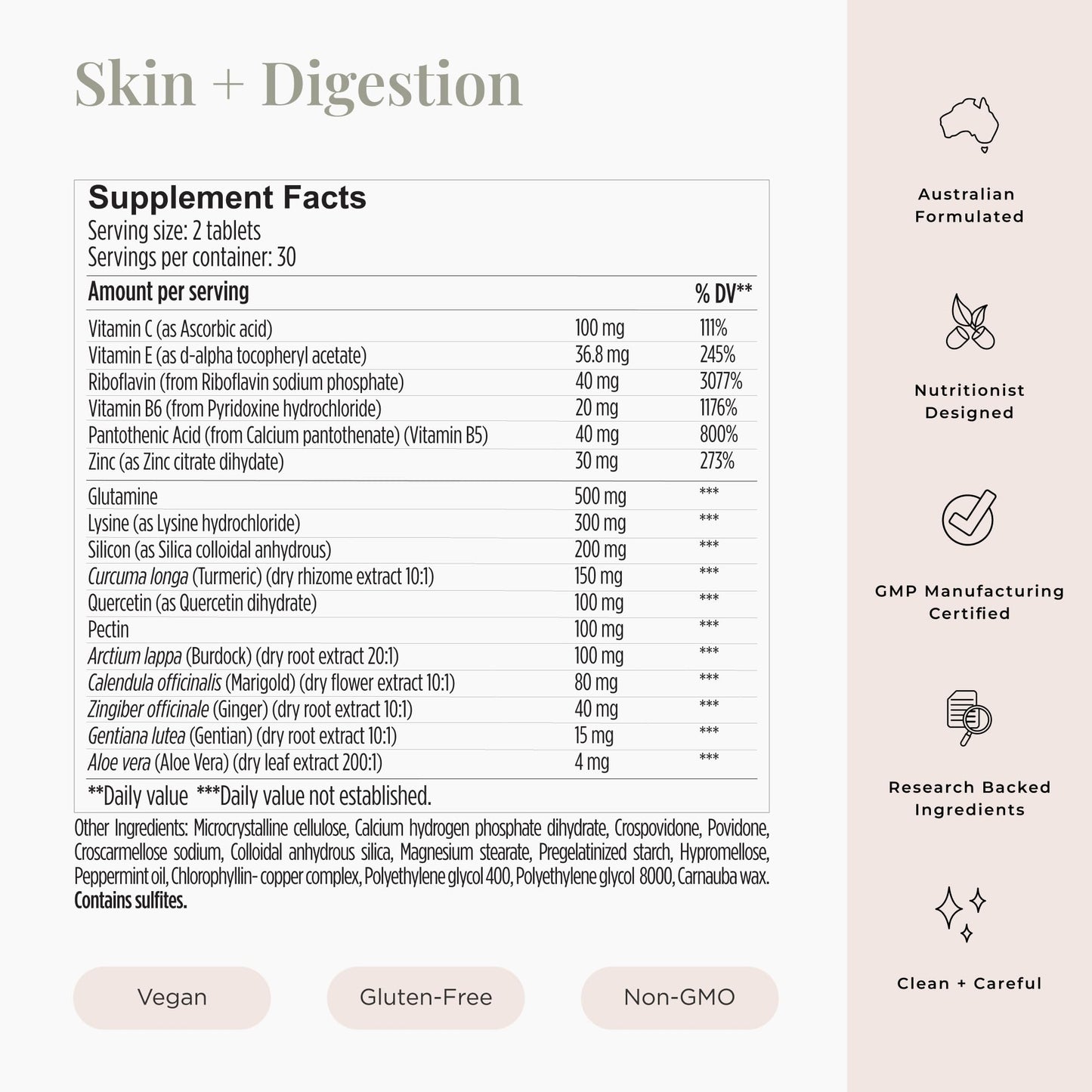JSHealth Skin and Digestion Formula Skin Vitamins Capsule 60 Count
