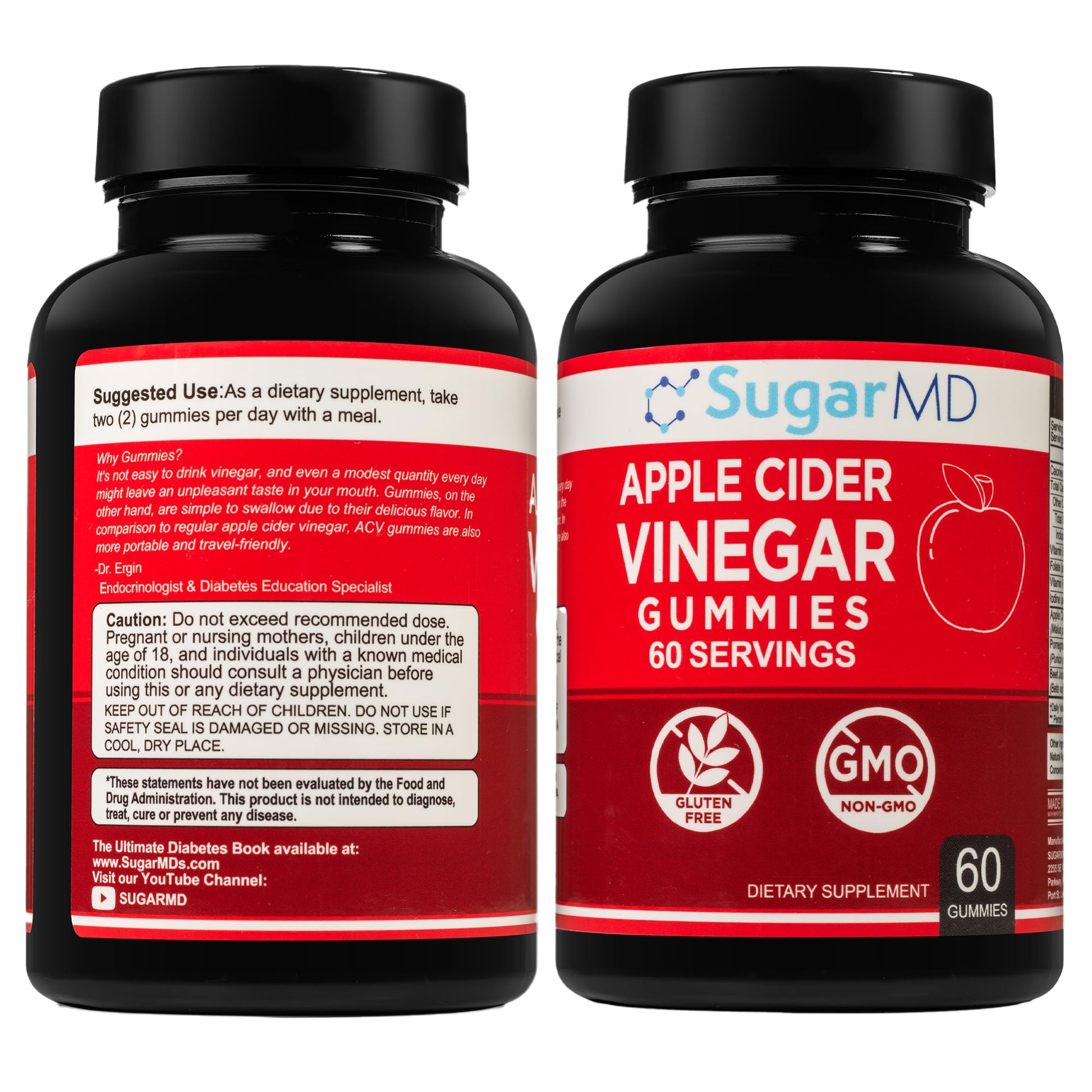 SugarMD Apple Cider Vinegar Gummies 60 Count