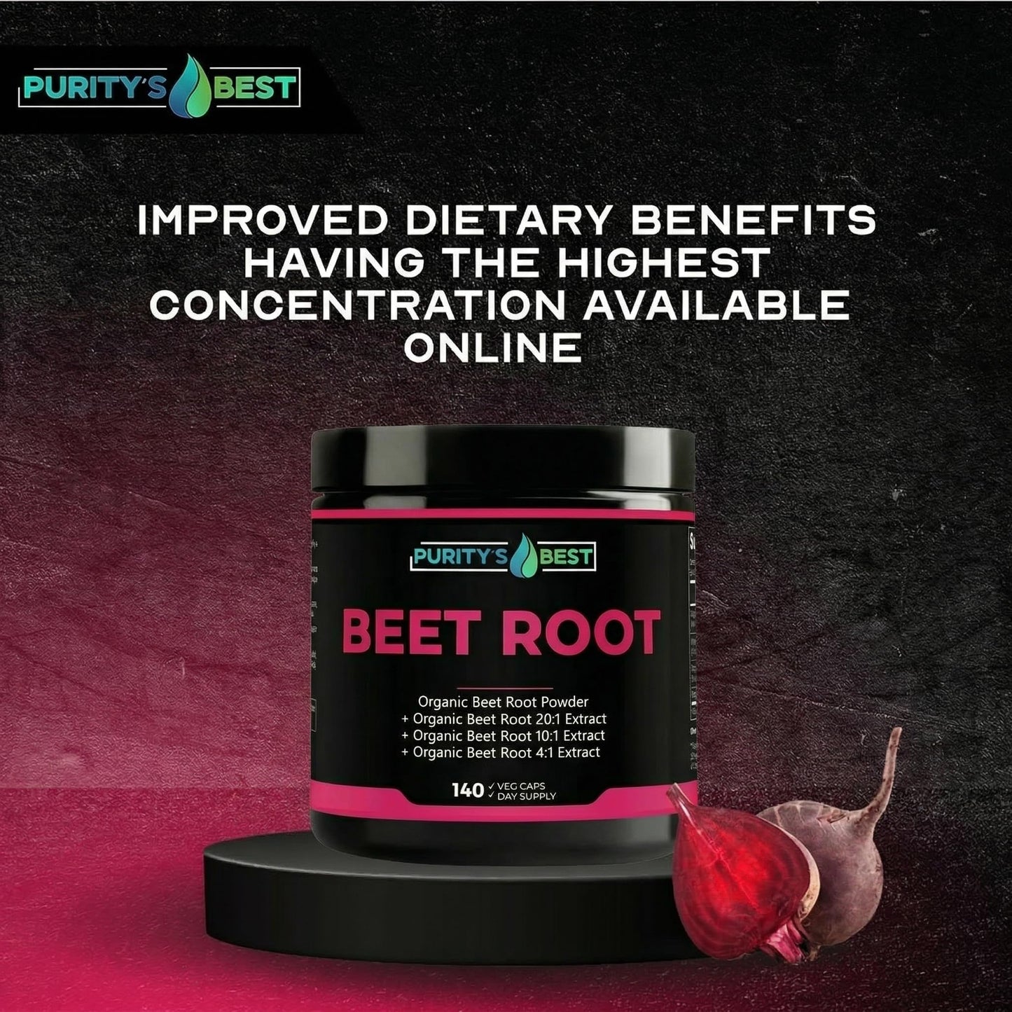 Purity`s Best Beet Root Extract Capsule 140 Count