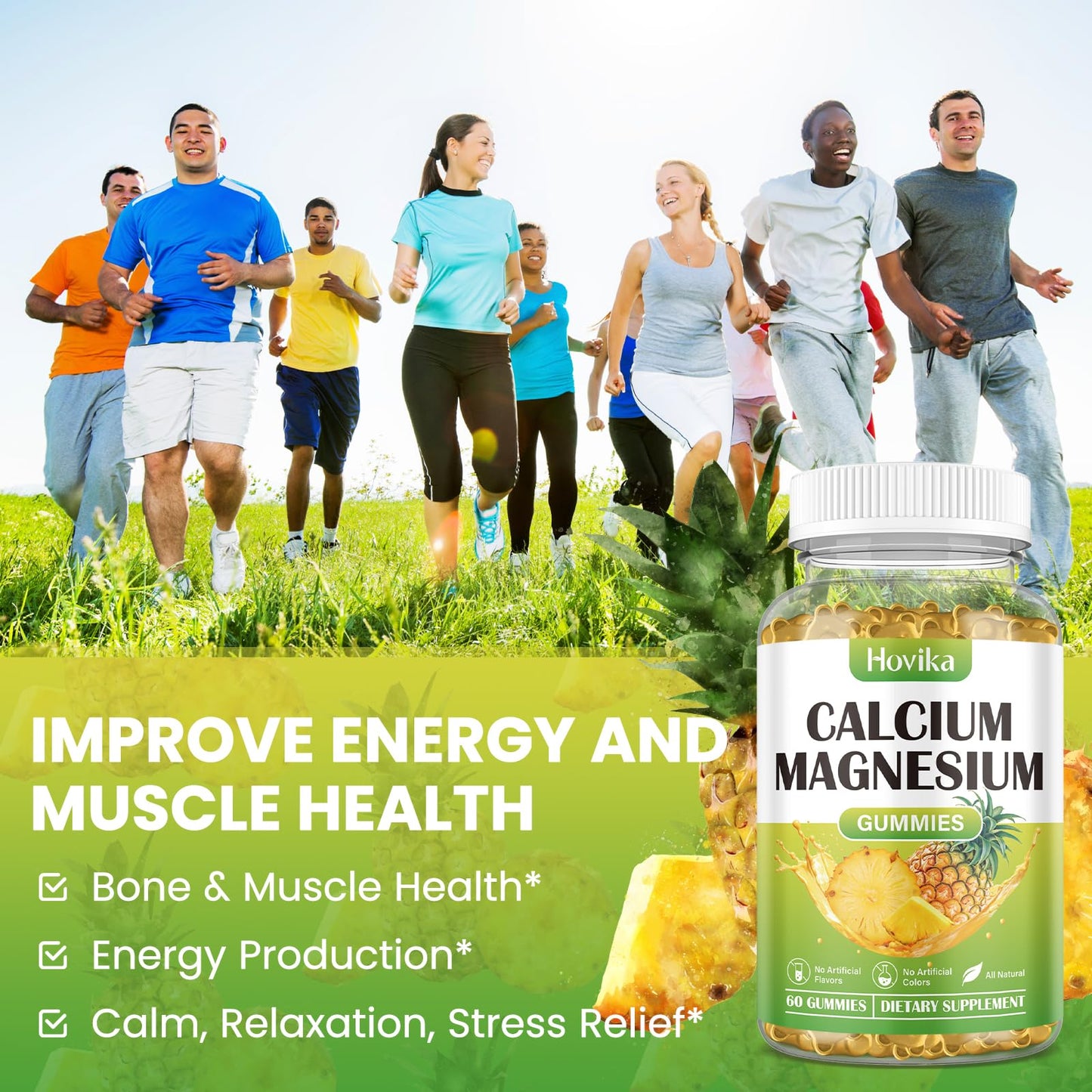 Hovika Calcium Magnesium Zinc Gummies 60 Gummies