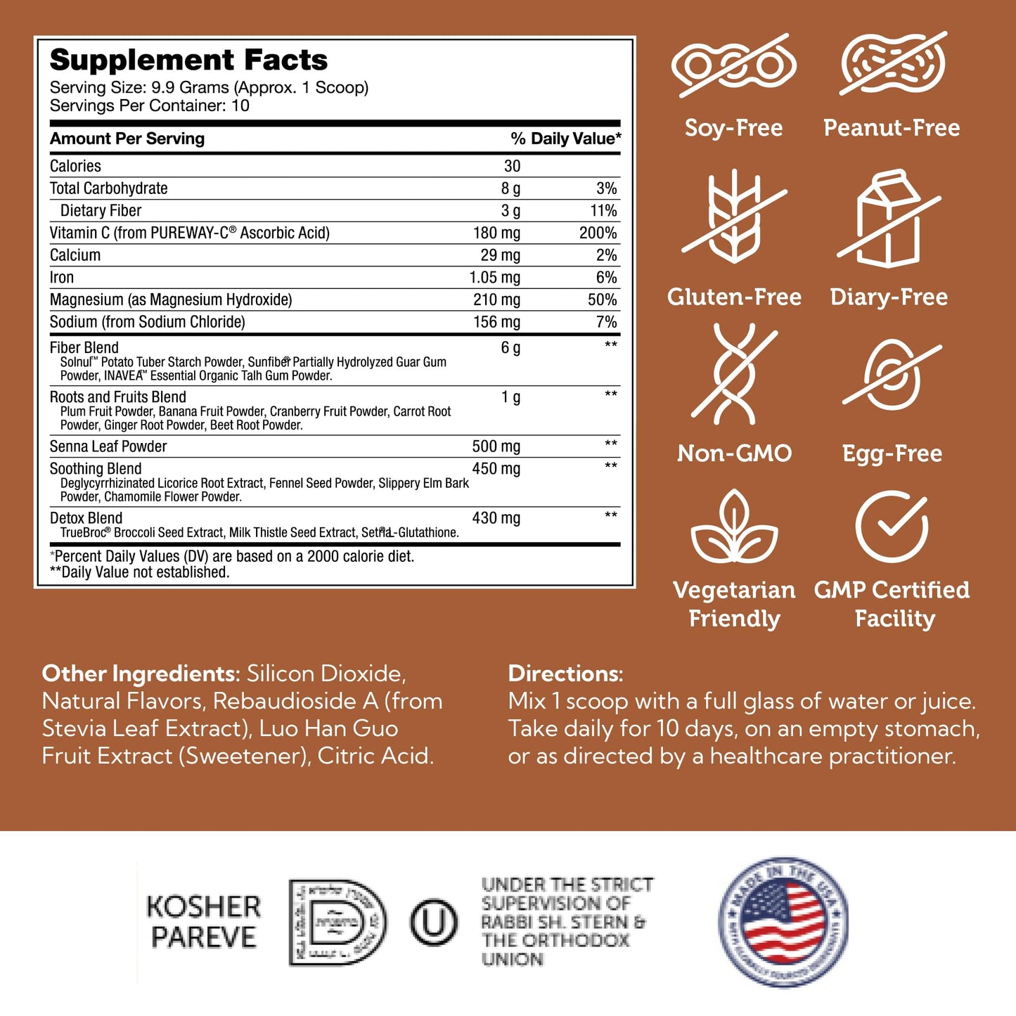 Zahler Colon Cleanse 10-Day Detox Powder, 3.5 oz
