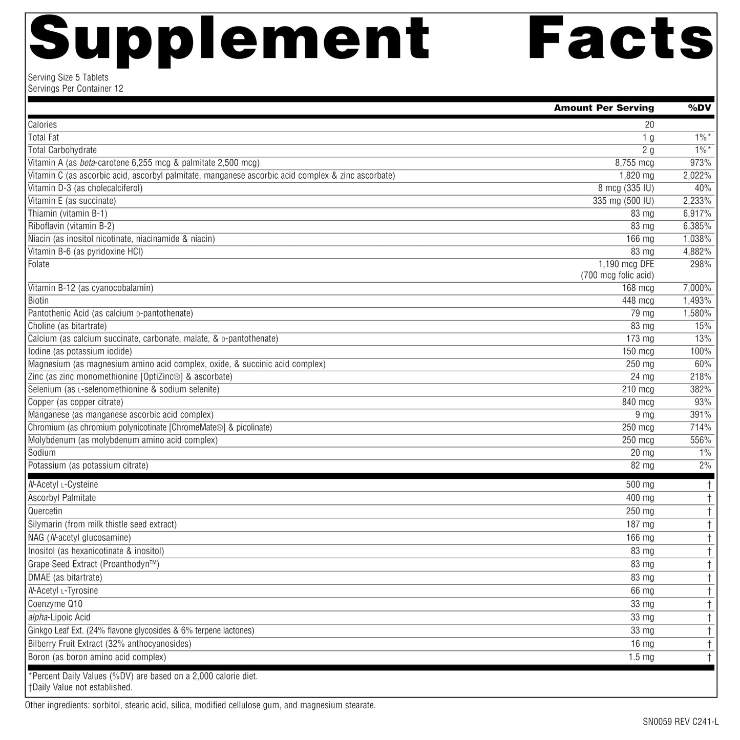 Source Naturals Elan Vital Multiple, 60 Tablets