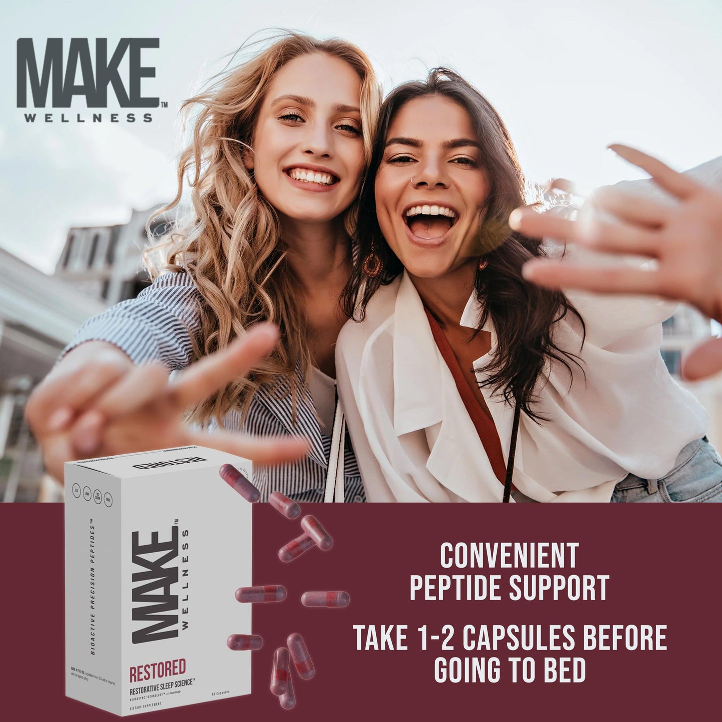 Make Wellness Restored Supplement Capsule 30 Count