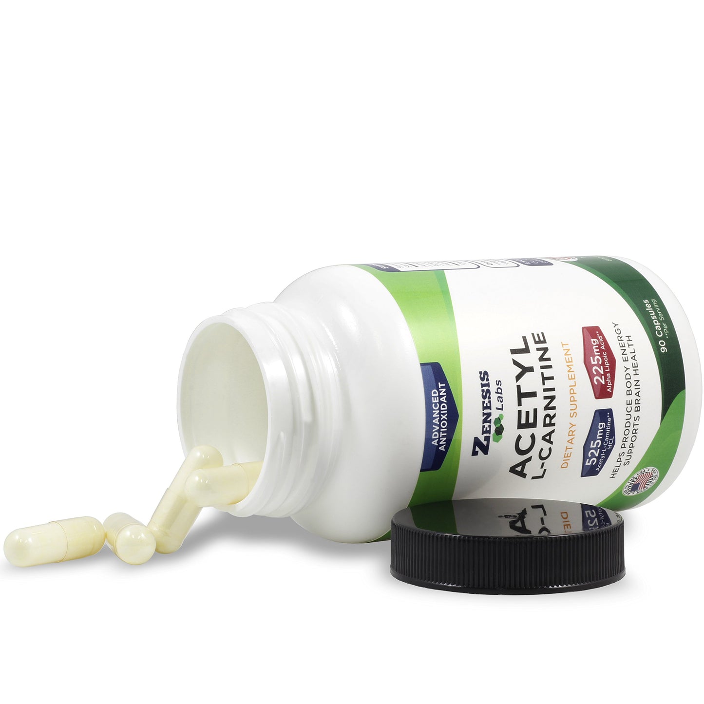 Zenesis Labs Acetyl L-Carnitine with Alpha Lipoic Acid Capsules, 90 Count