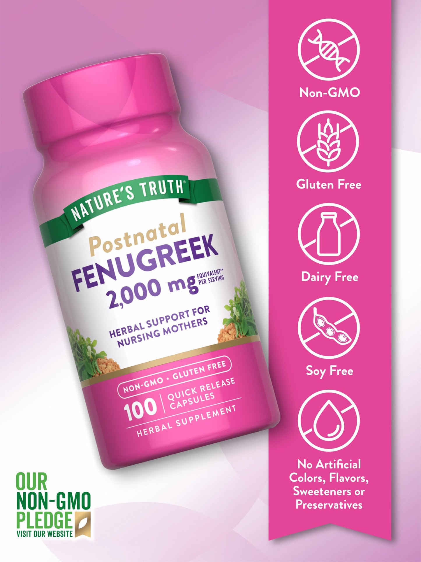 Nature's Truth Fenugreek Seed Capsules 100 Capsules